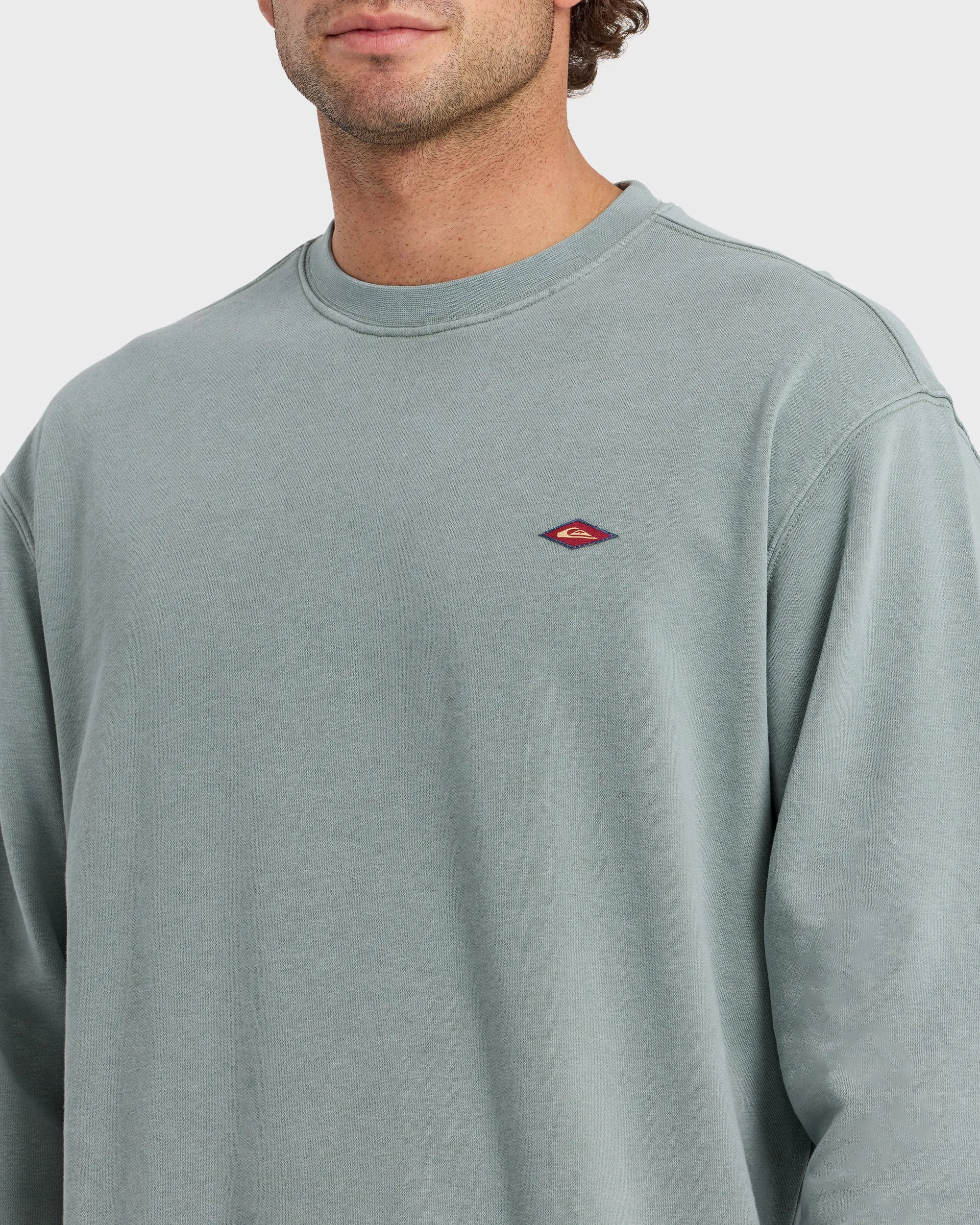 Saltwater Mineral Wash Crewneck Sweatshirt - Lily Pad sold by Quiksilver product image thumbnail 5