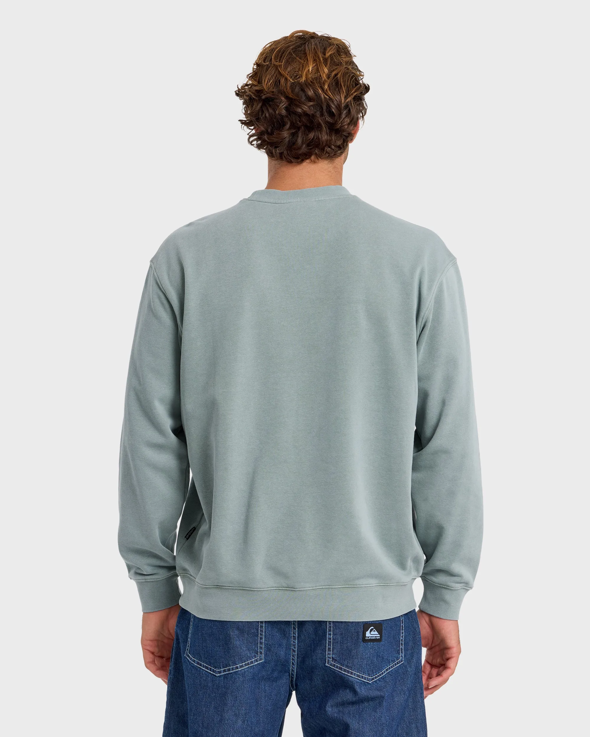 Saltwater Mineral Wash Crewneck Sweatshirt - Lily Pad sold by Quiksilver product image thumbnail 2