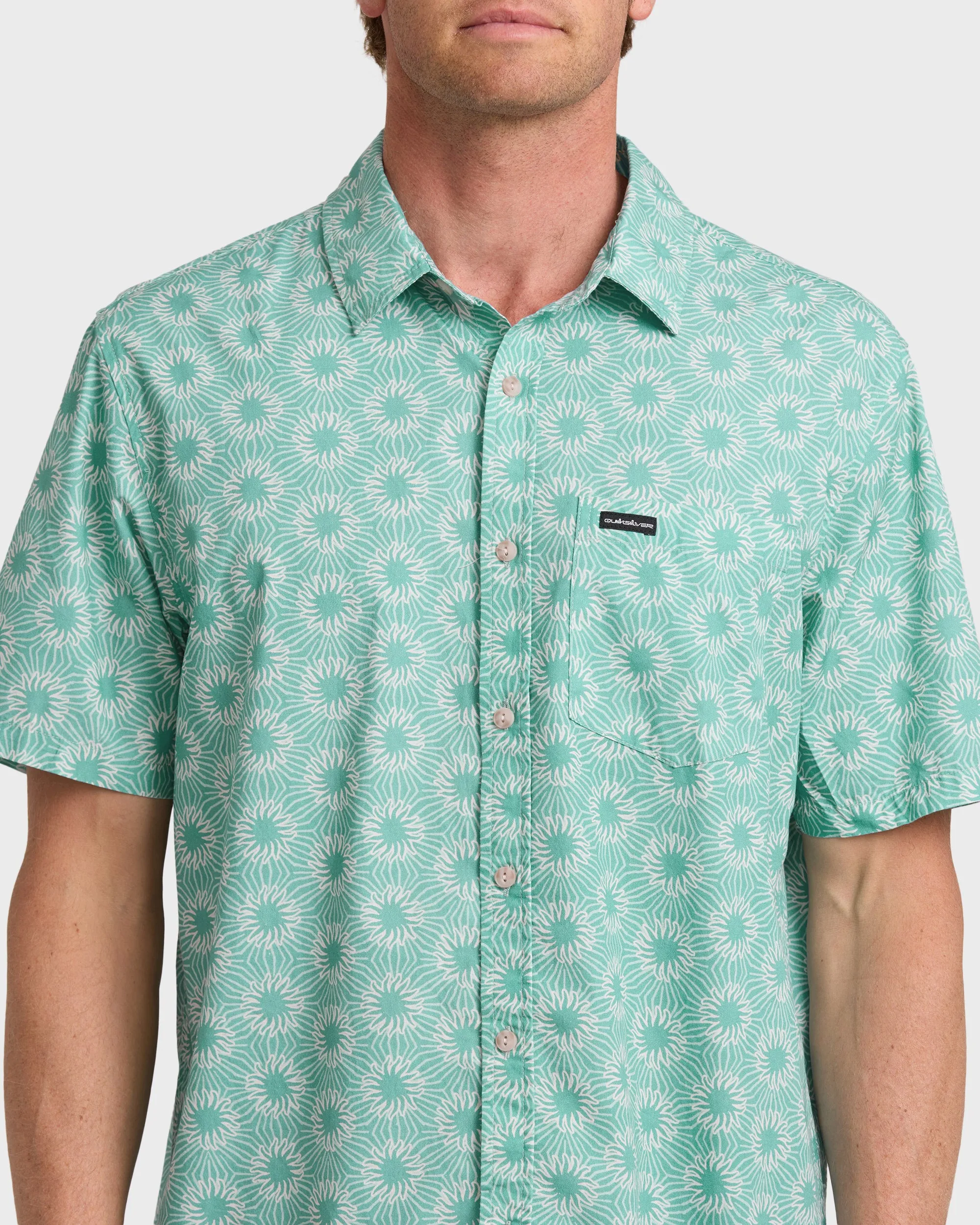 Ocean Mayhem Classic Short Sleeve Shirt - Aqua sold by Quiksilver product image thumbnail 5