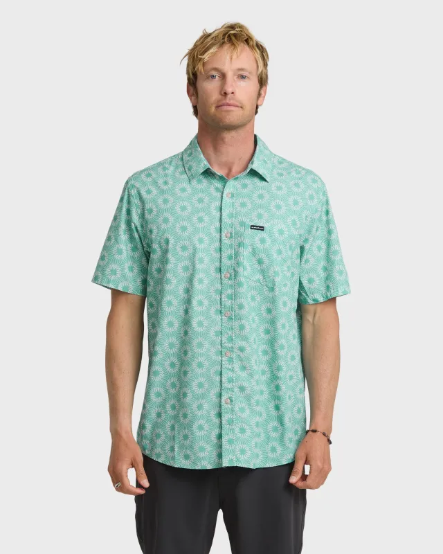 Ocean Mayhem Classic Short Sleeve Shirt - Aqua made by Quiksilver