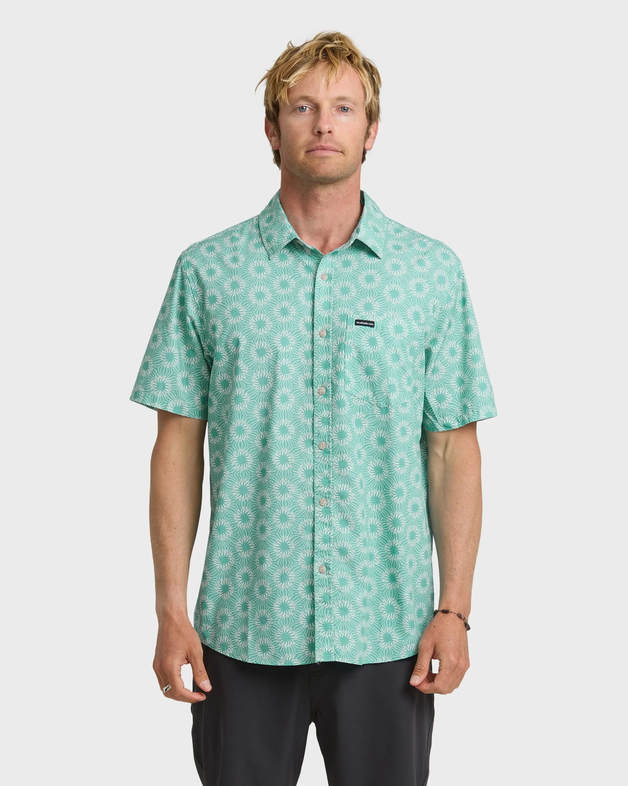 Ocean Mayhem Classic Short Sleeve Shirt - Aqua sold by Quiksilver