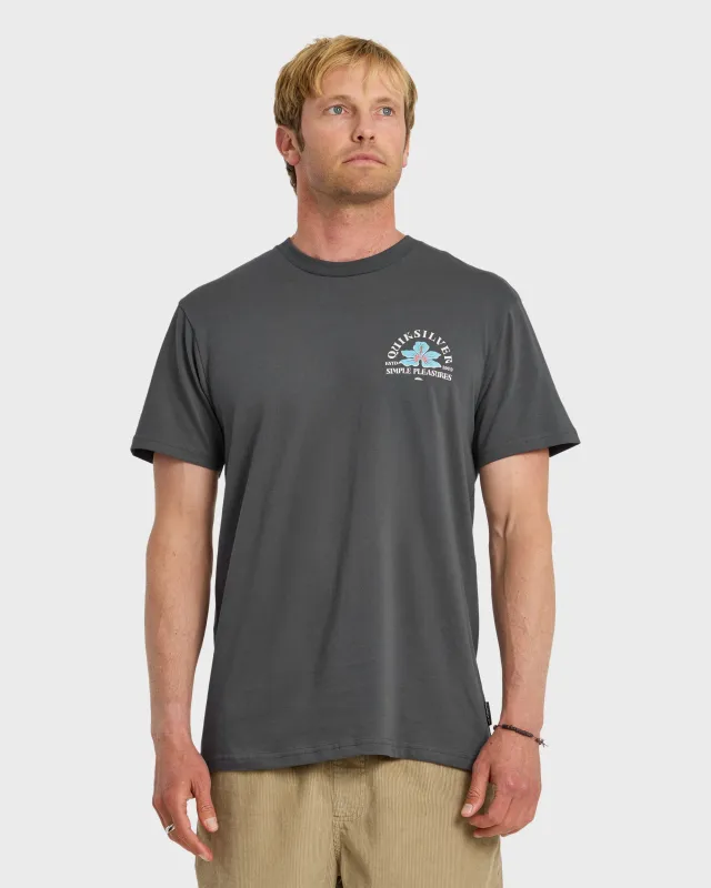 Pleasures Classic Short Sleeve T-Shirt - Iron Gate made by Quiksilver