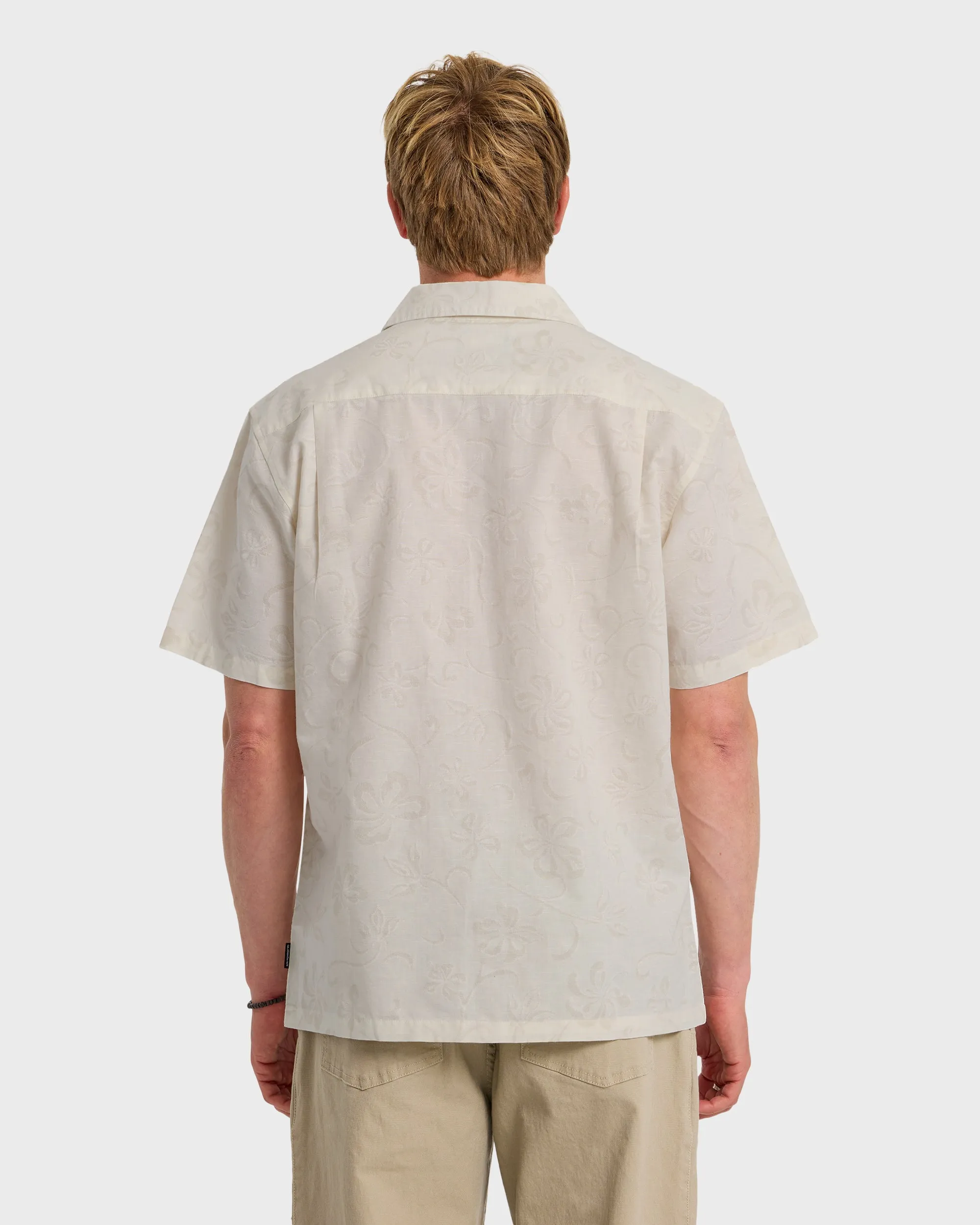 Lo-Biscus DNA Short Sleeve Camp Shirt - Snow White sold by Quiksilver product image thumbnail 2