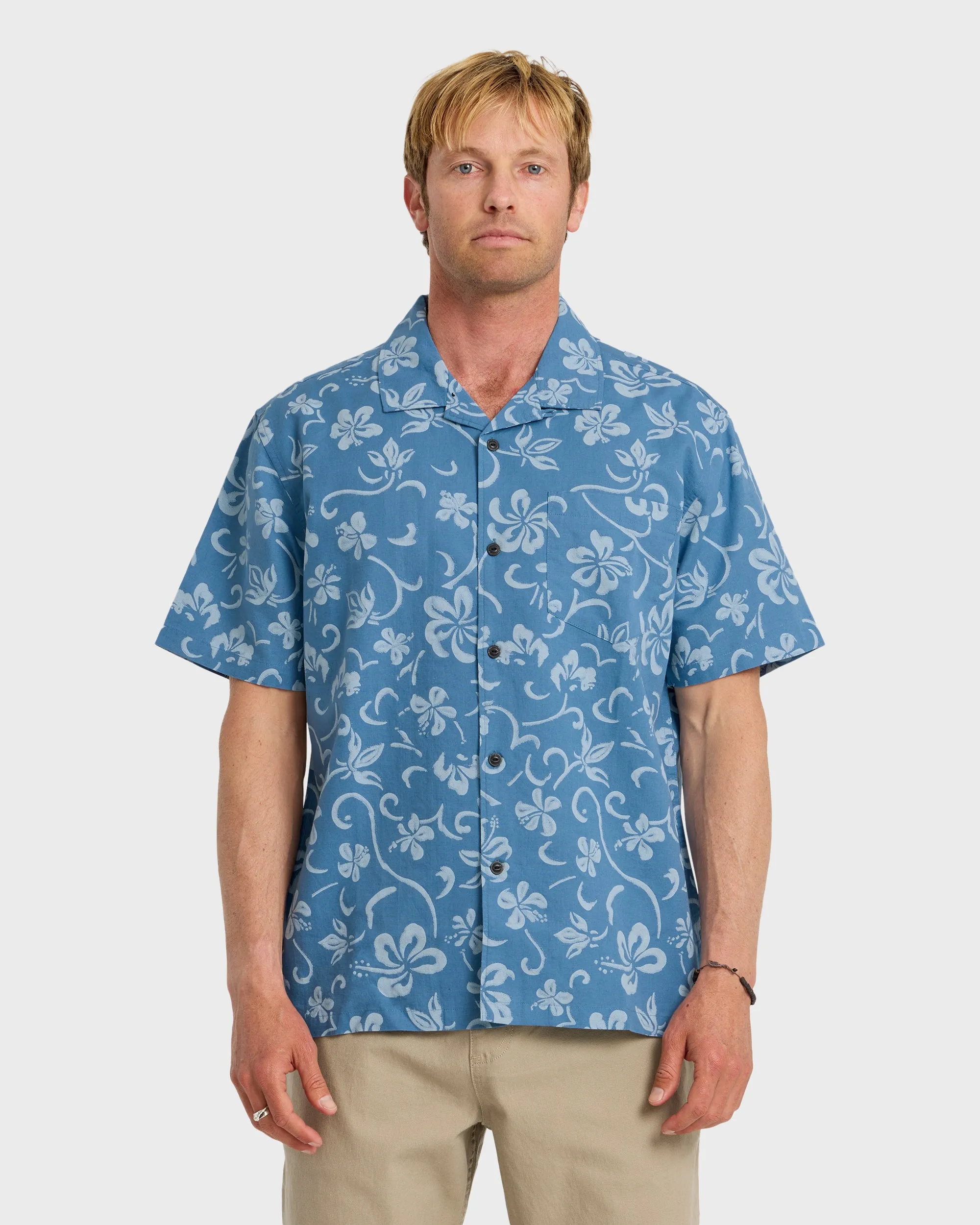 Lo-Biscus DNA Short Sleeve Camp Shirt - Riviera sold by Quiksilver