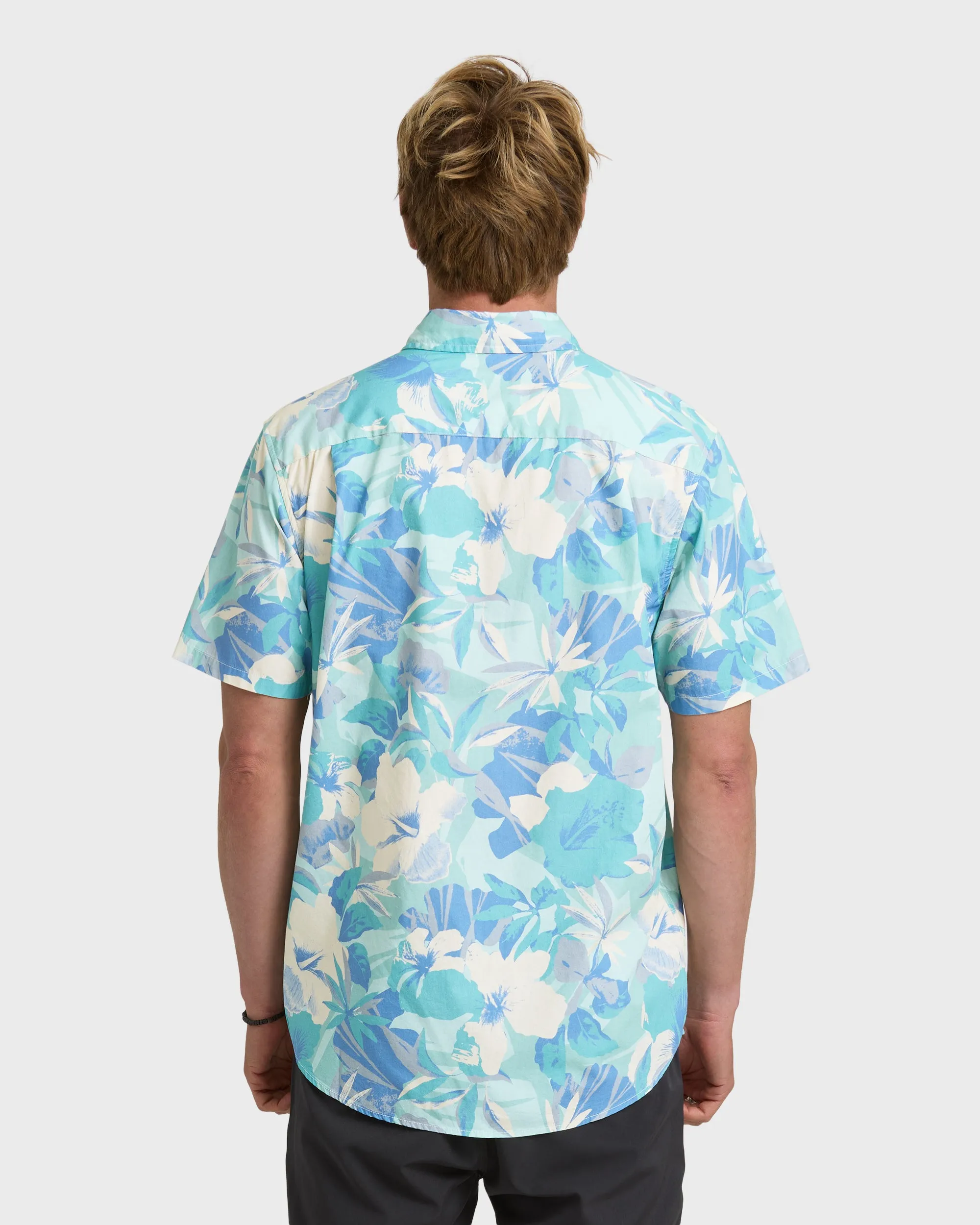 Interact Floral Classic Short Sleeve Shirt - Blue Haze sold by Quiksilver product image thumbnail 2