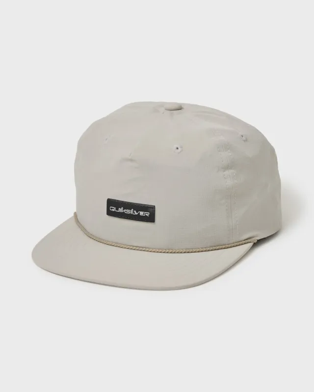 High Tide 5-Panel Tech Fabric Snapback Hat - Bone White made by Quiksilver