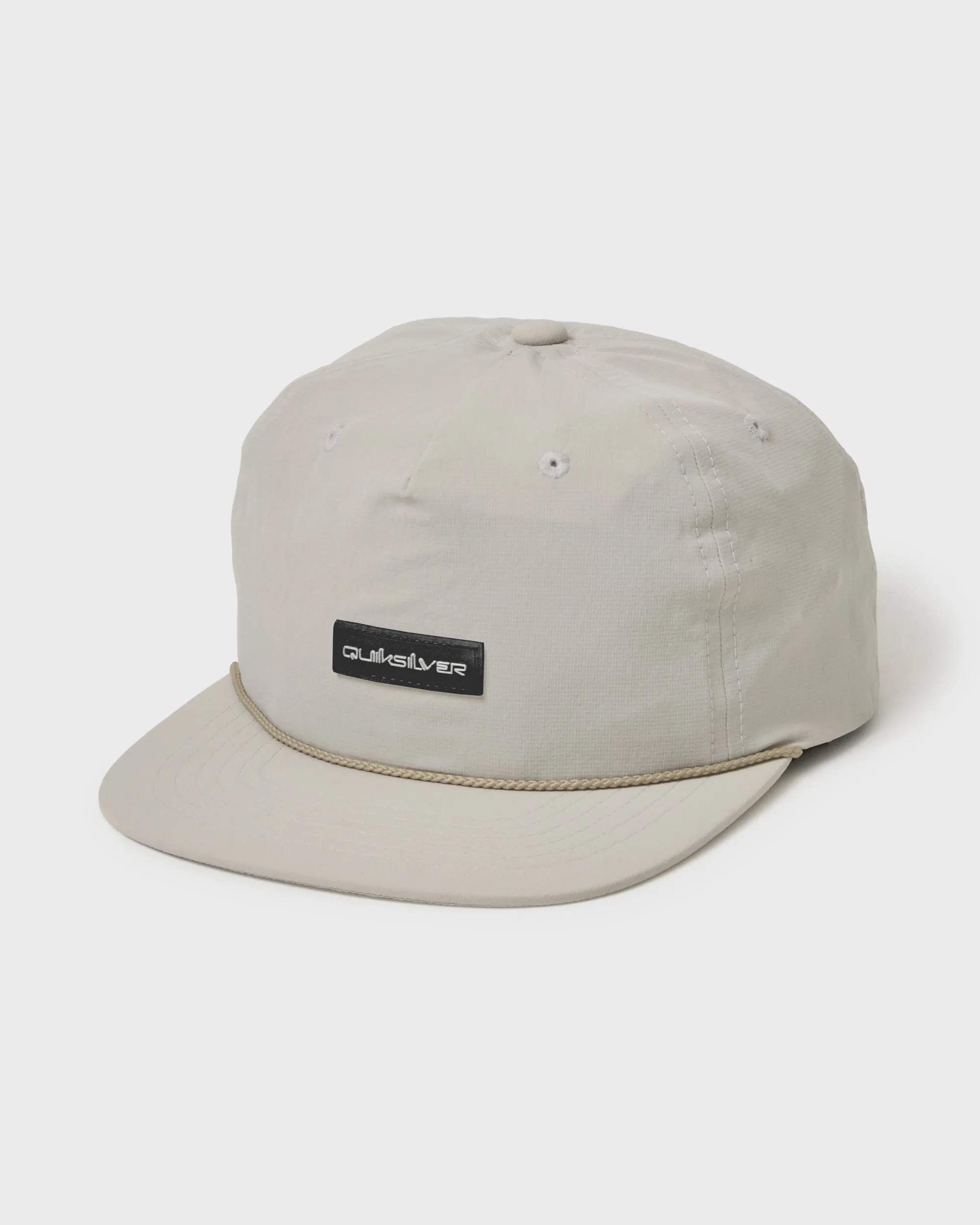 High Tide 5-Panel Tech Fabric Snapback Hat - Bone White sold by Quiksilver