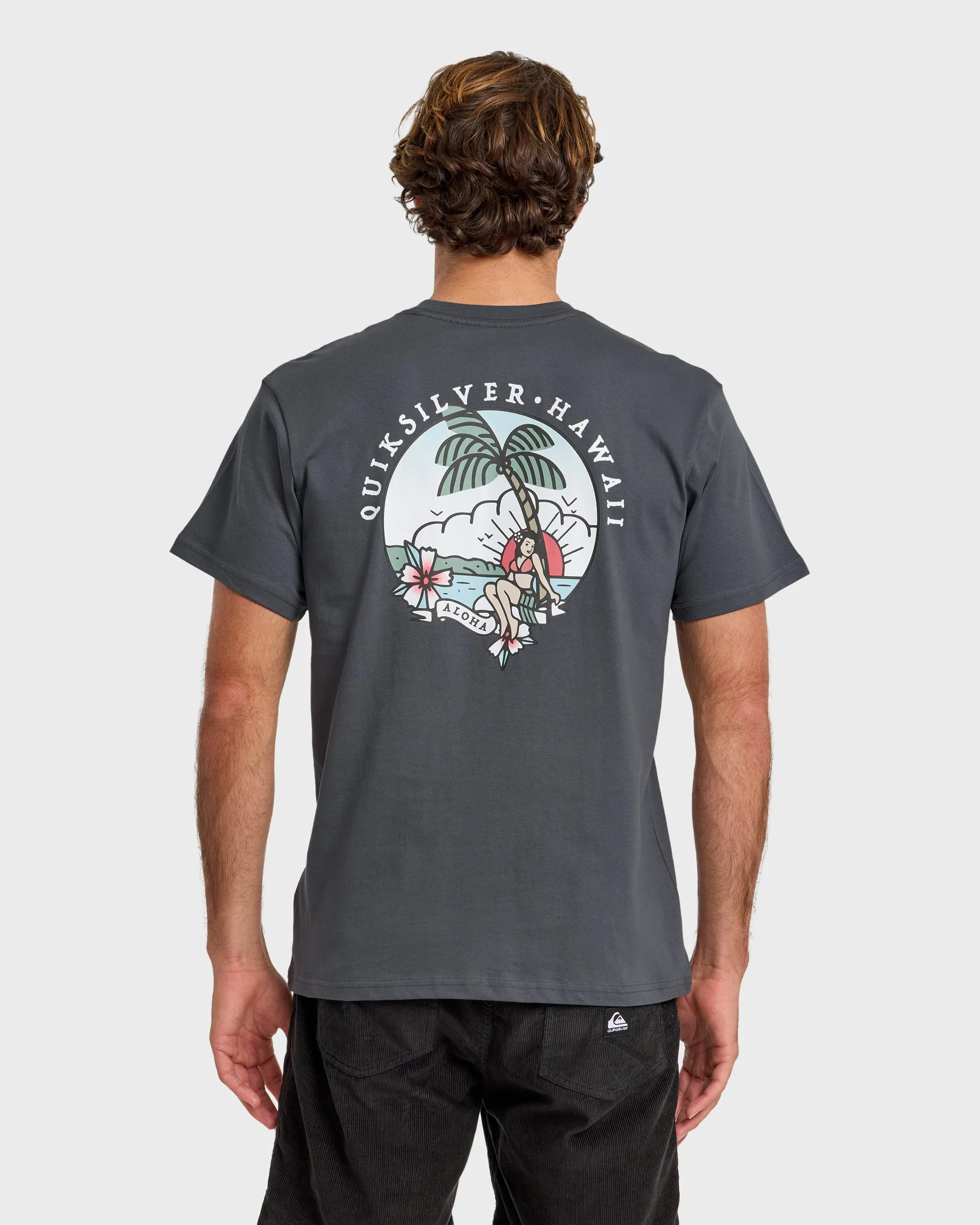 HI Hula Sunset T-Shirt - Iron Gate sold by Quiksilver product image thumbnail 2
