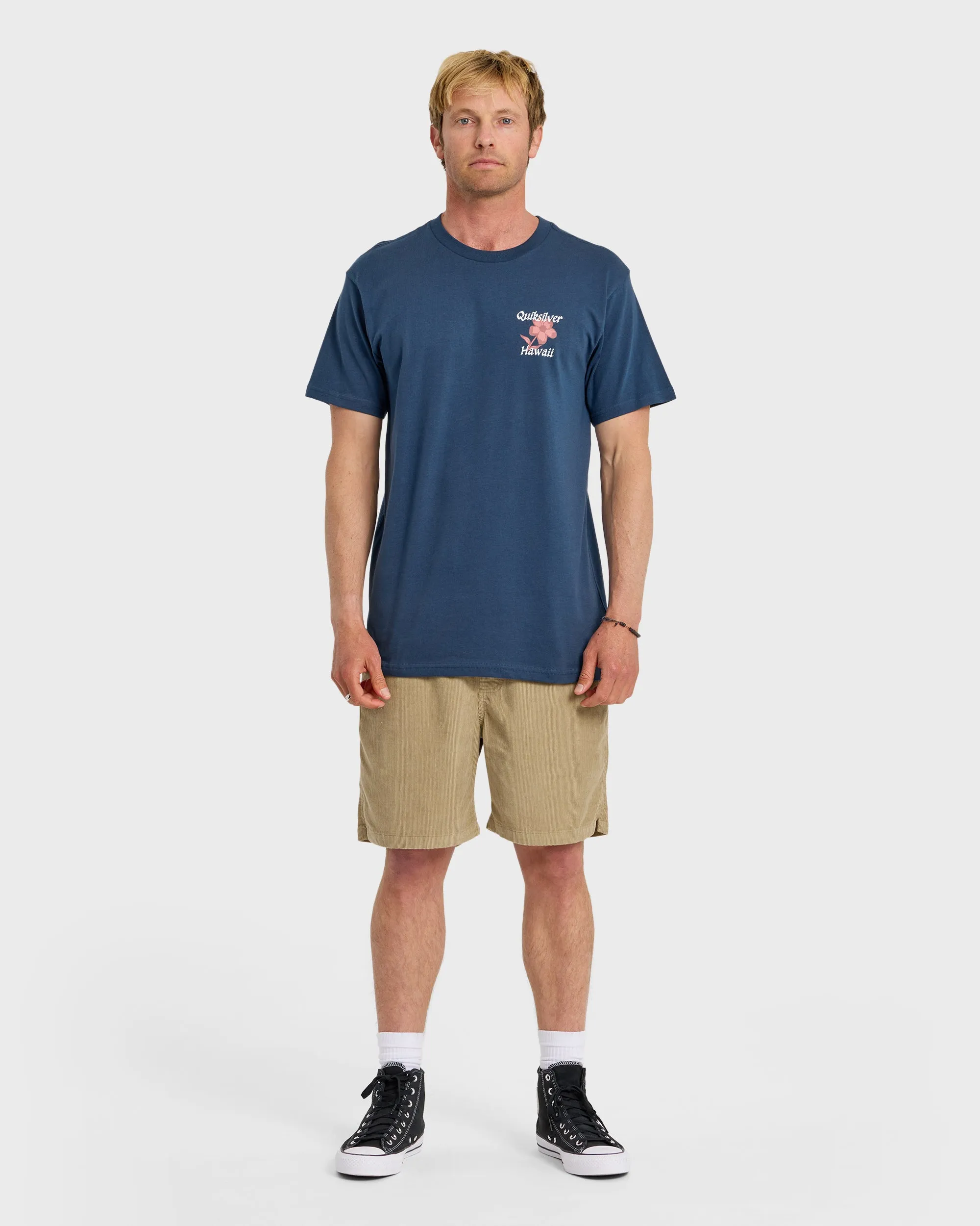 HI Floral Script Short Sleeve T-Shirt - Dark Denim sold by Quiksilver product image thumbnail 3