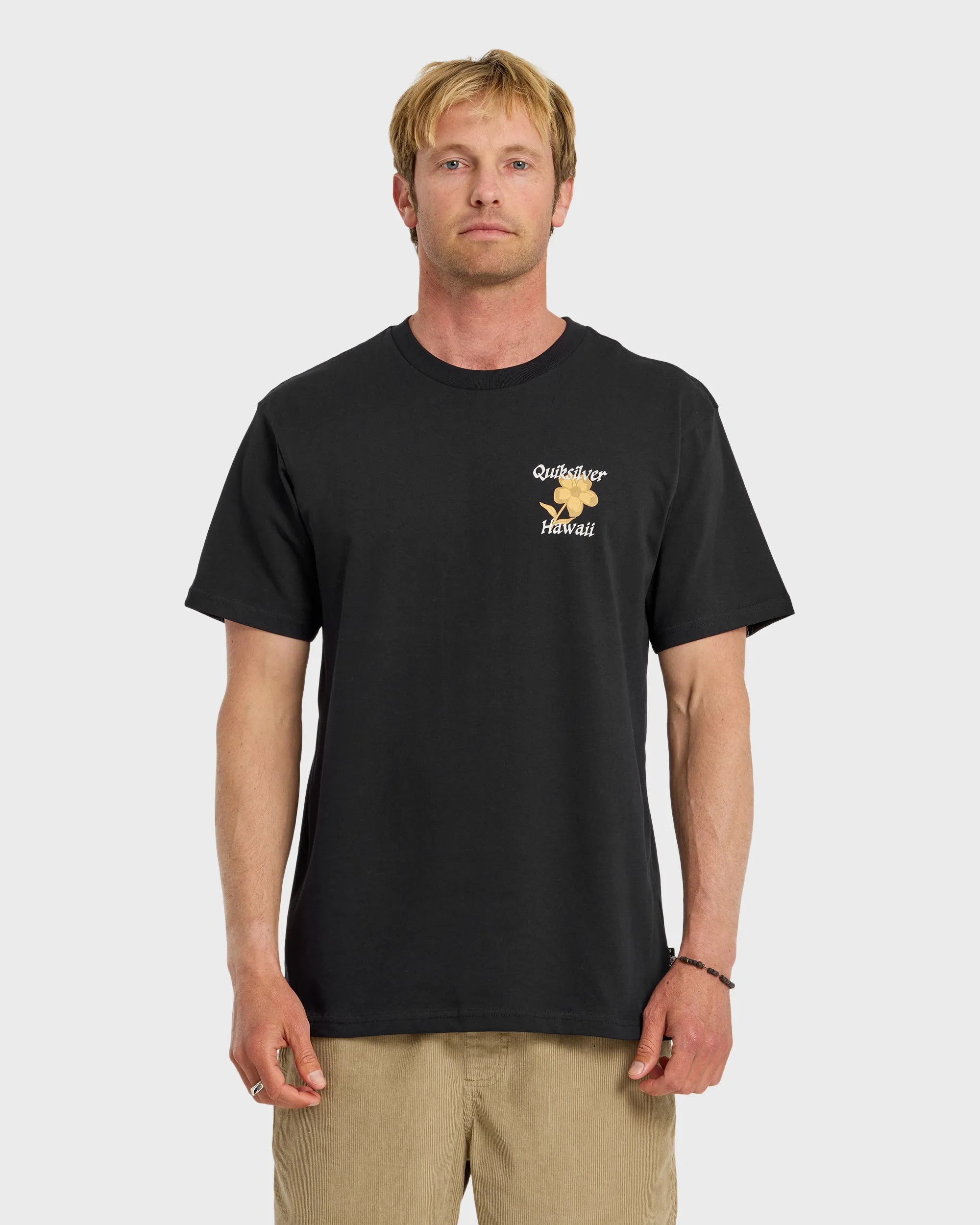 HI Floral Script Short Sleeve T-Shirt - Black sold by Quiksilver