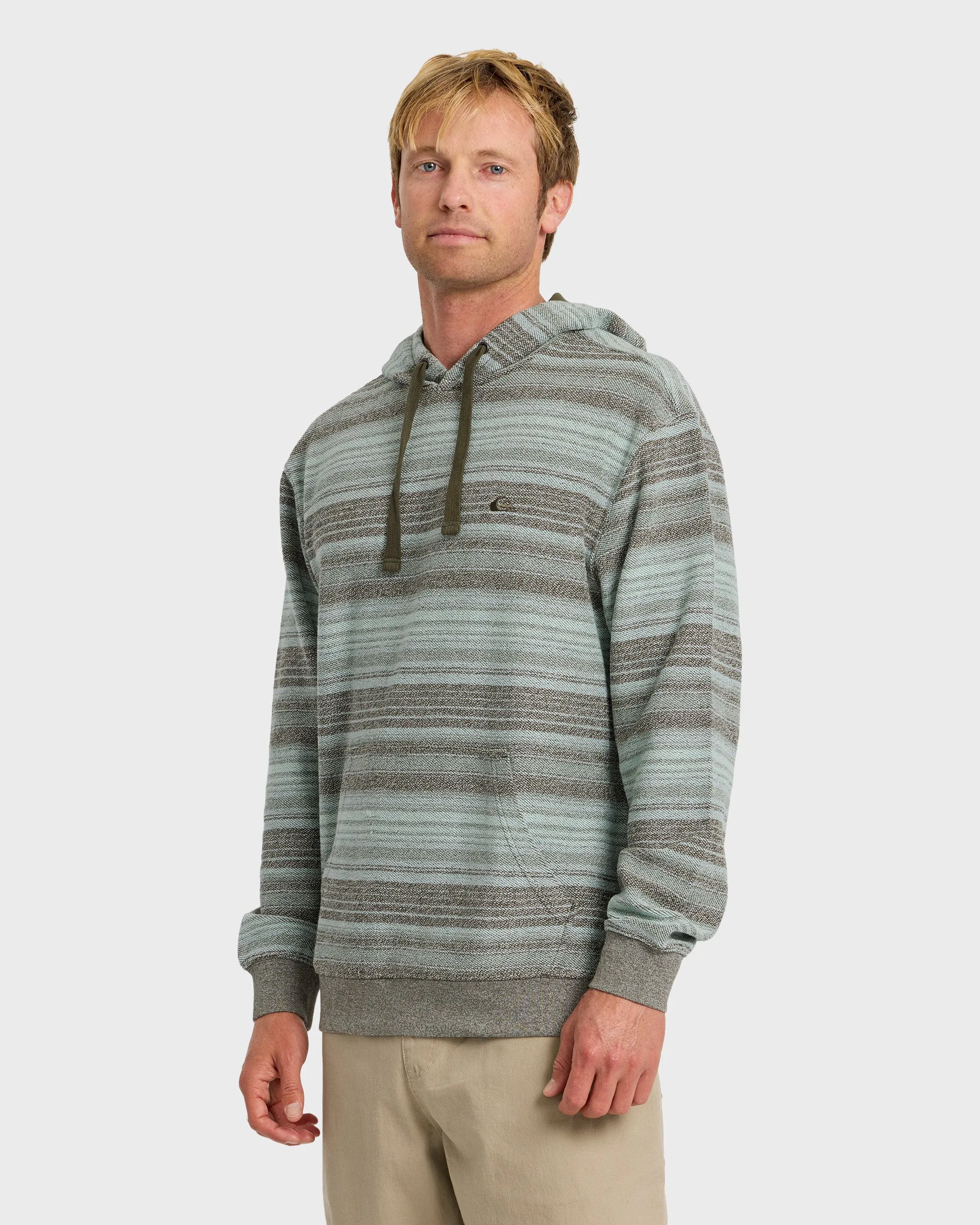 Great Otway Yarn-Dyed Stripe Pullover Hoodie - Grape Leaf sold by Quiksilver product image thumbnail 4