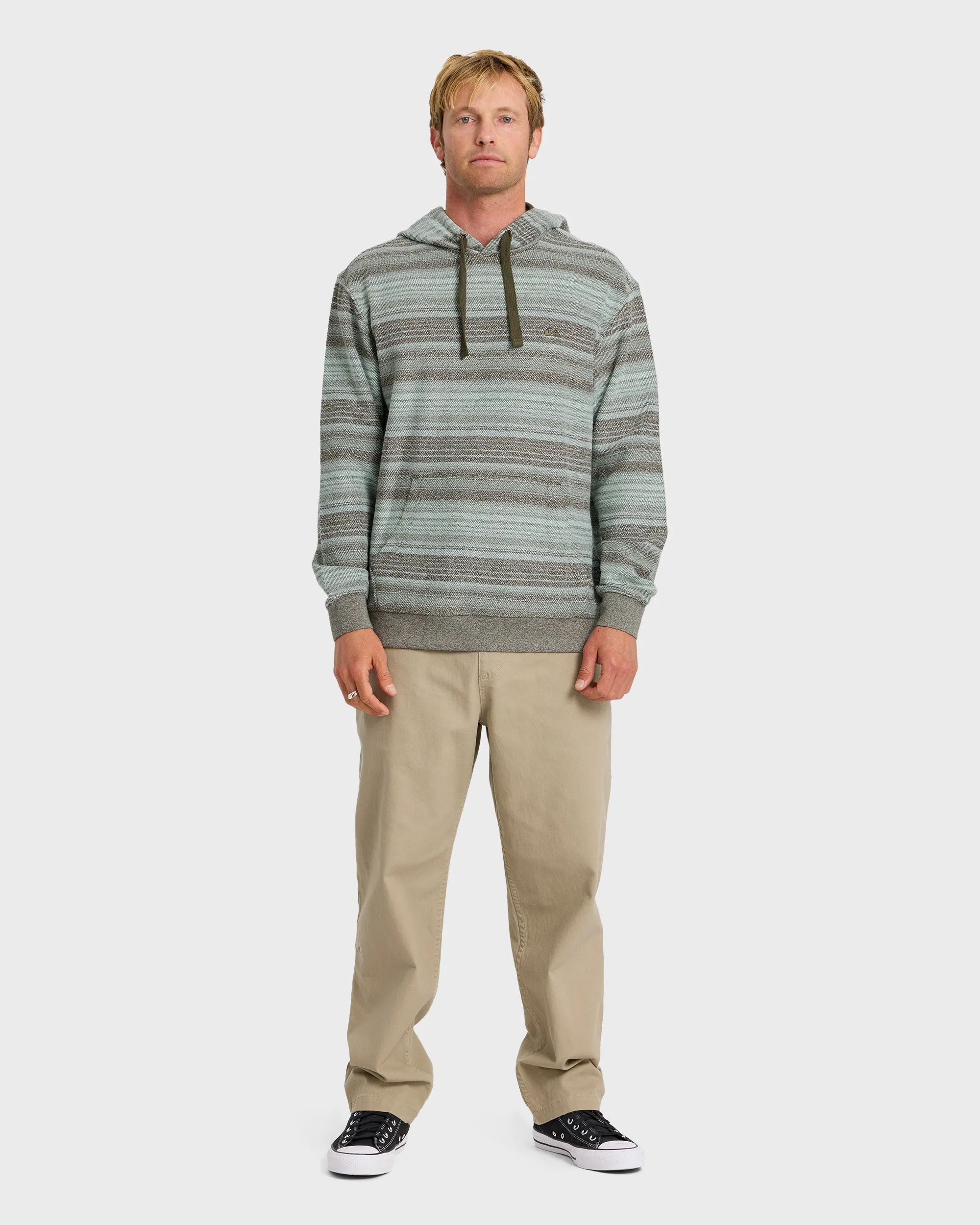 Great Otway Yarn-Dyed Stripe Pullover Hoodie - Grape Leaf sold by Quiksilver product image thumbnail 3