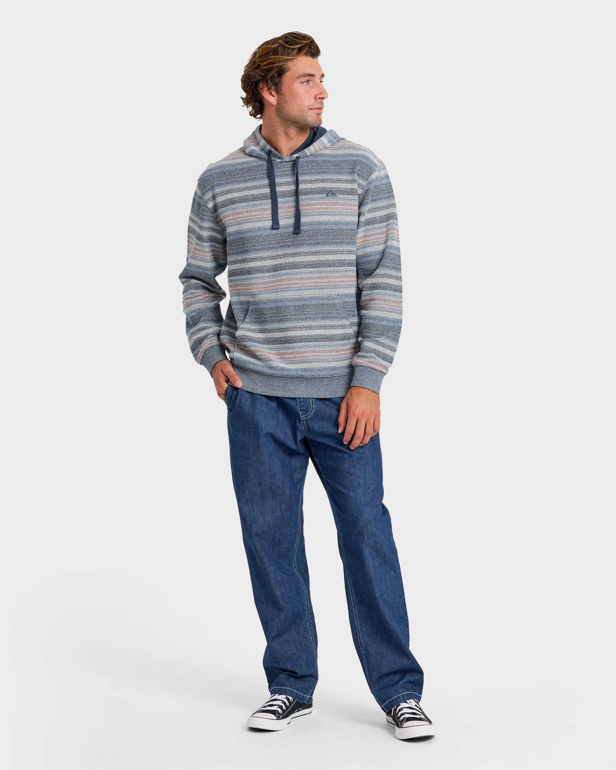Great Otway Yarn-Dyed Stripe Pullover Hoodie - Dark Denim sold by Quiksilver product image thumbnail 3