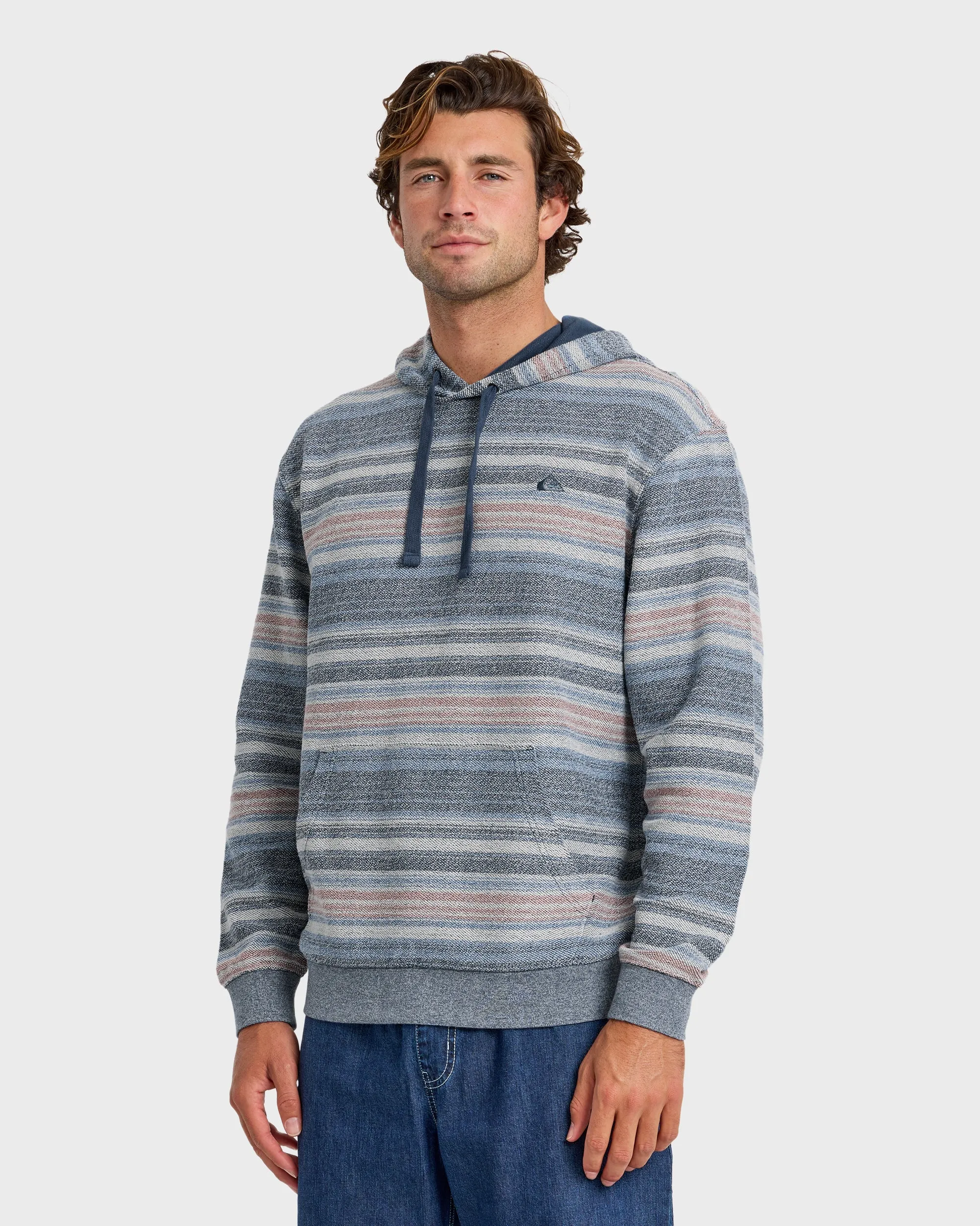 Great Otway Yarn-Dyed Stripe Pullover Hoodie - Dark Denim sold by Quiksilver product image thumbnail 4