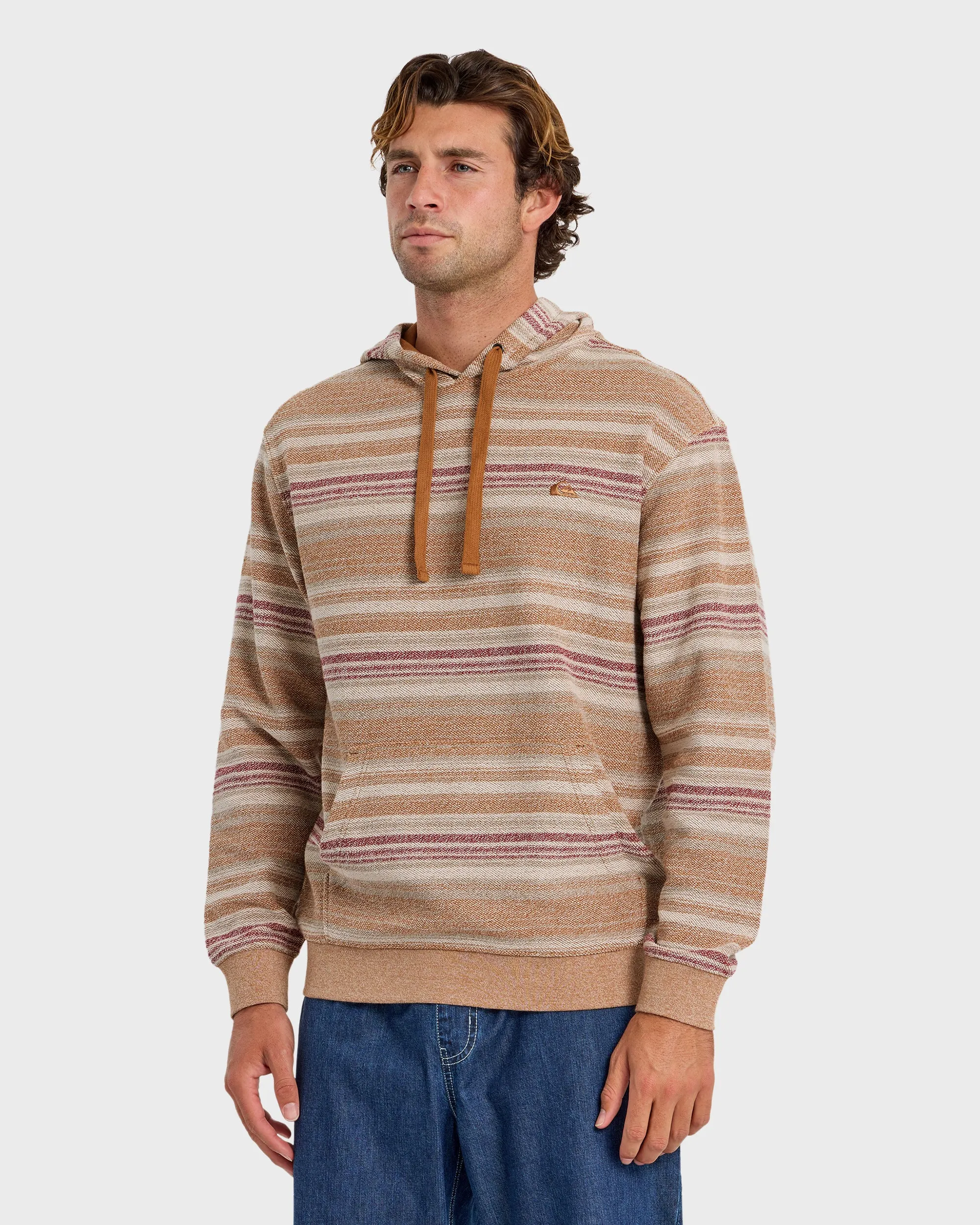 Great Otway Yarn-Dyed Stripe Pullover Hoodie - Bone White sold by Quiksilver product image thumbnail 4