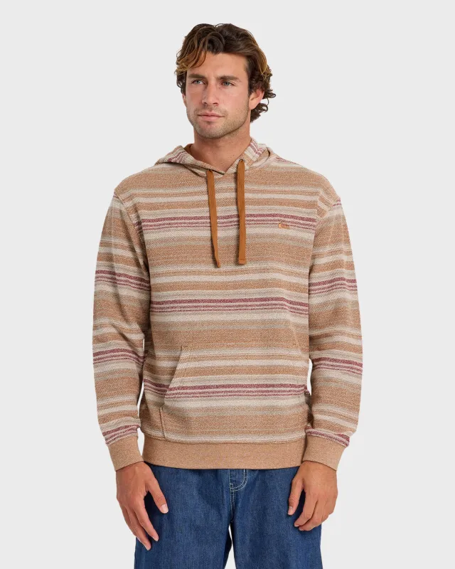 Great Otway Yarn-Dyed Stripe Pullover Hoodie - Bone White sold by Quiksilver