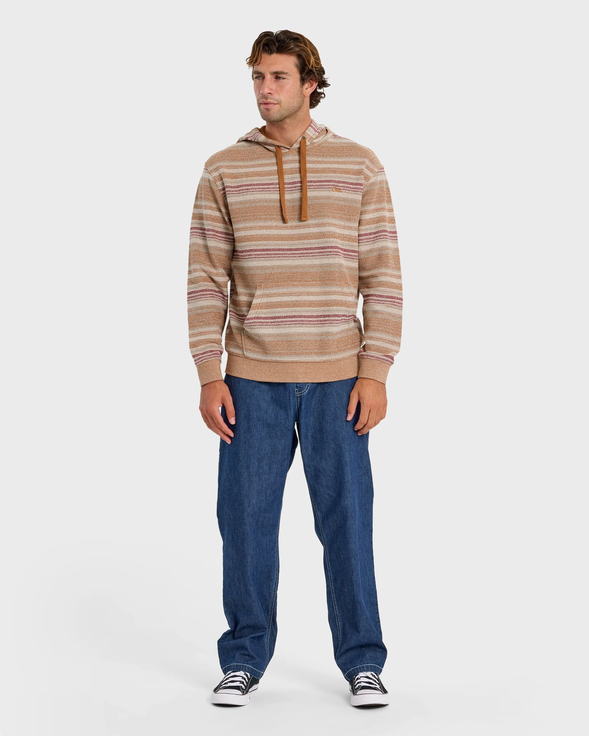 Great Otway Yarn-Dyed Stripe Pullover Hoodie - Bone White sold by Quiksilver product image thumbnail 3