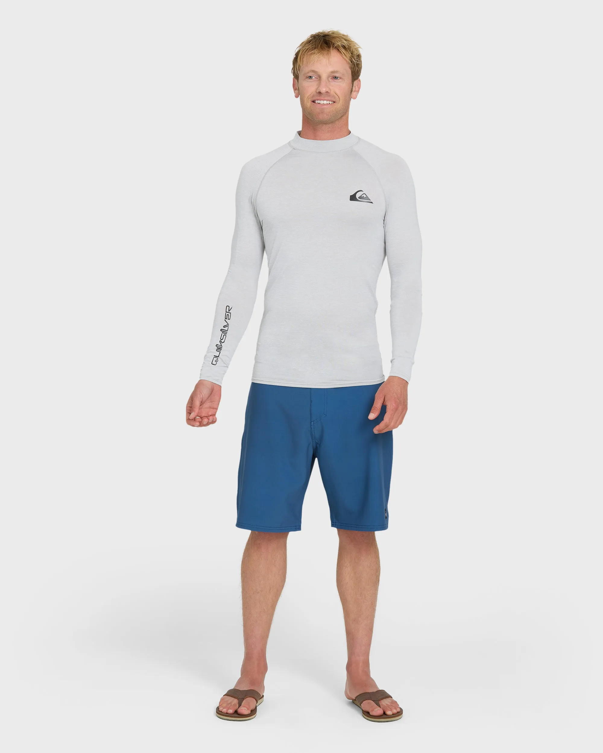 Everyday UPF 50 Long Sleeve Rashguard - Light Grey Hth sold by Quiksilver product image thumbnail 3