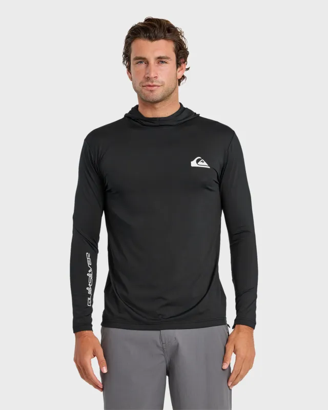 Everyday Hooded UPF 50 Long Sleeve Surf Shirt - Black sold by Quiksilver