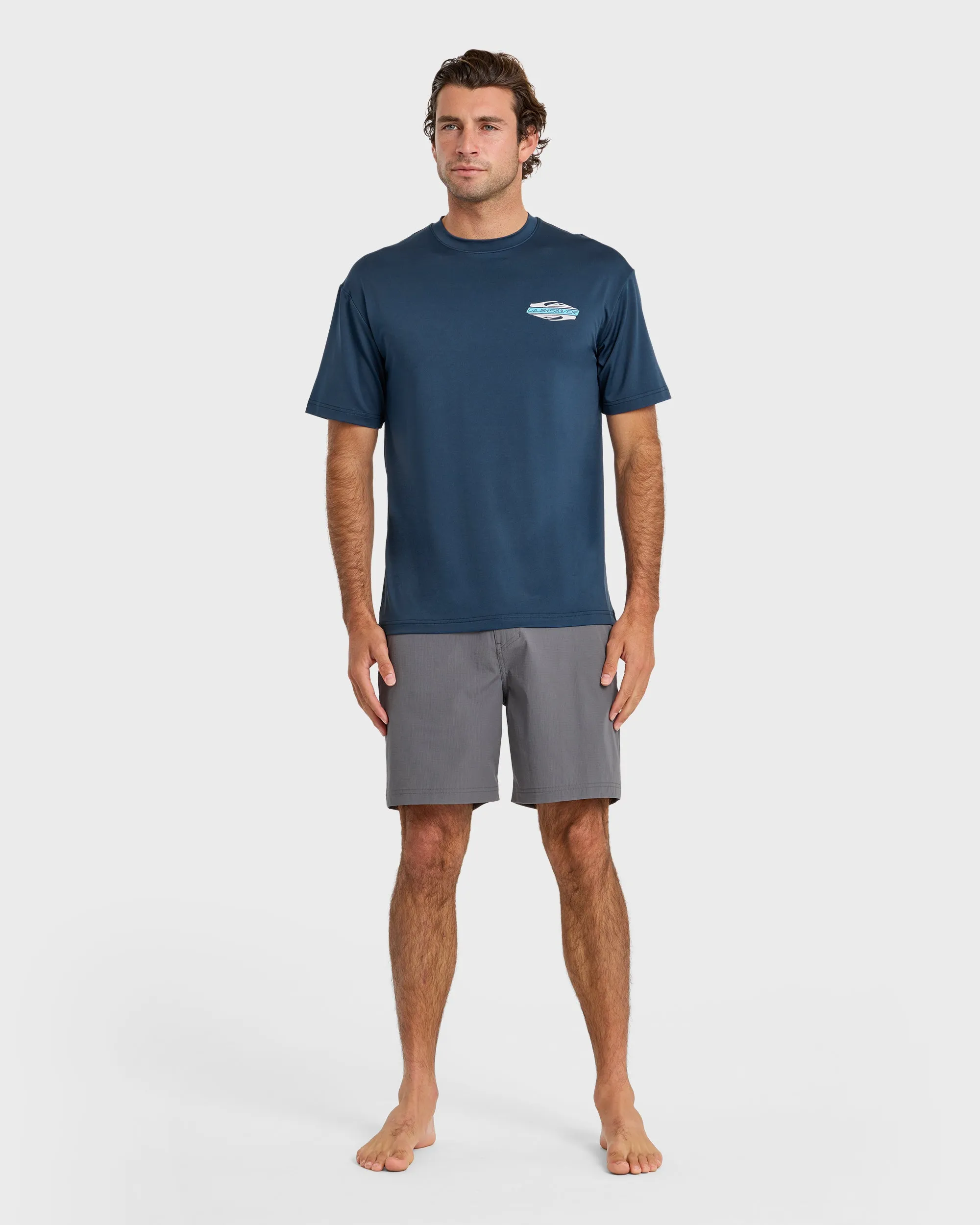 Everyday Graphic UPF 50 Hooded Short Sleeve Surf Shirt - Dark Denim sold by Quiksilver product image thumbnail 3