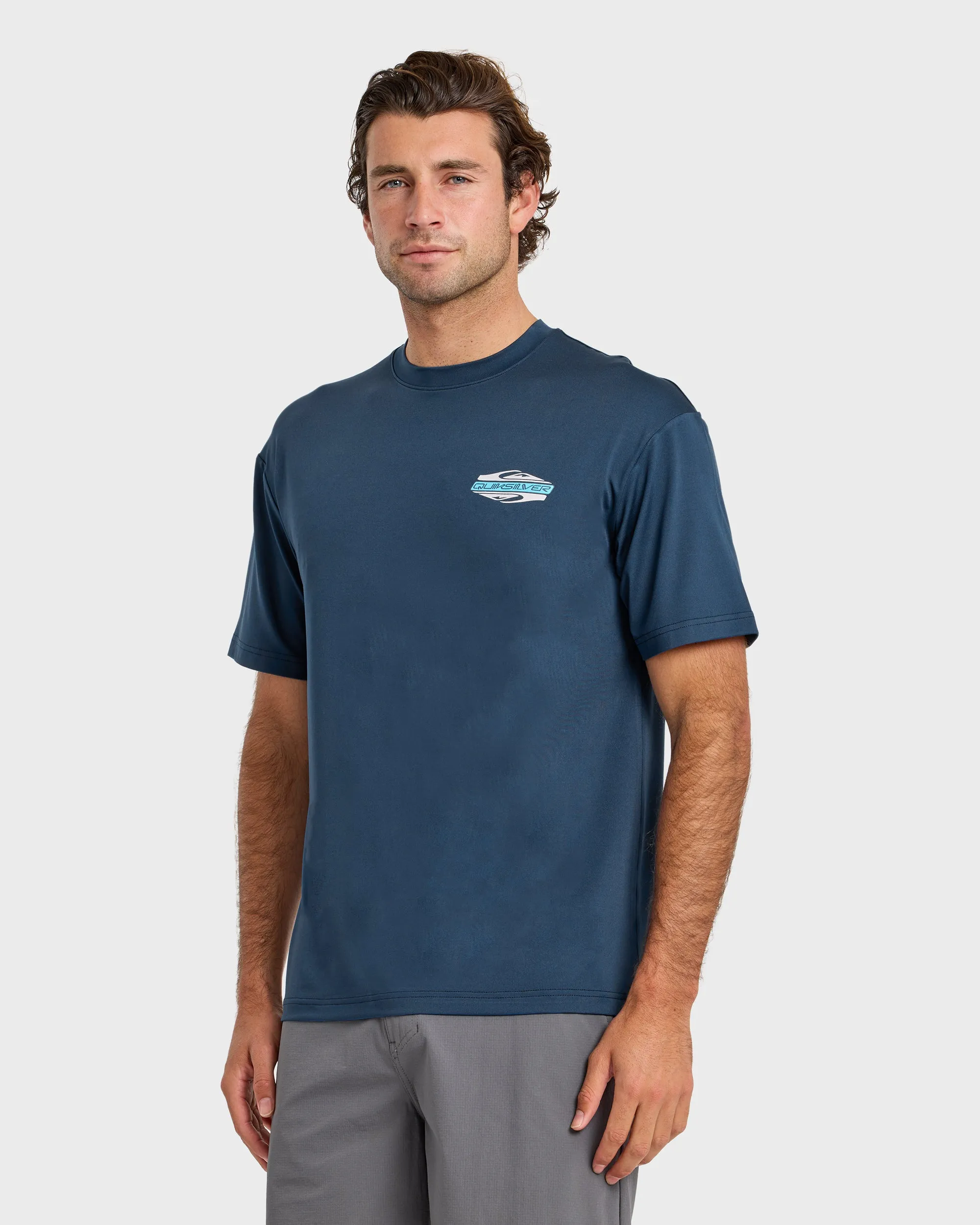 Everyday Graphic UPF 50 Hooded Short Sleeve Surf Shirt - Dark Denim sold by Quiksilver product image thumbnail 4
