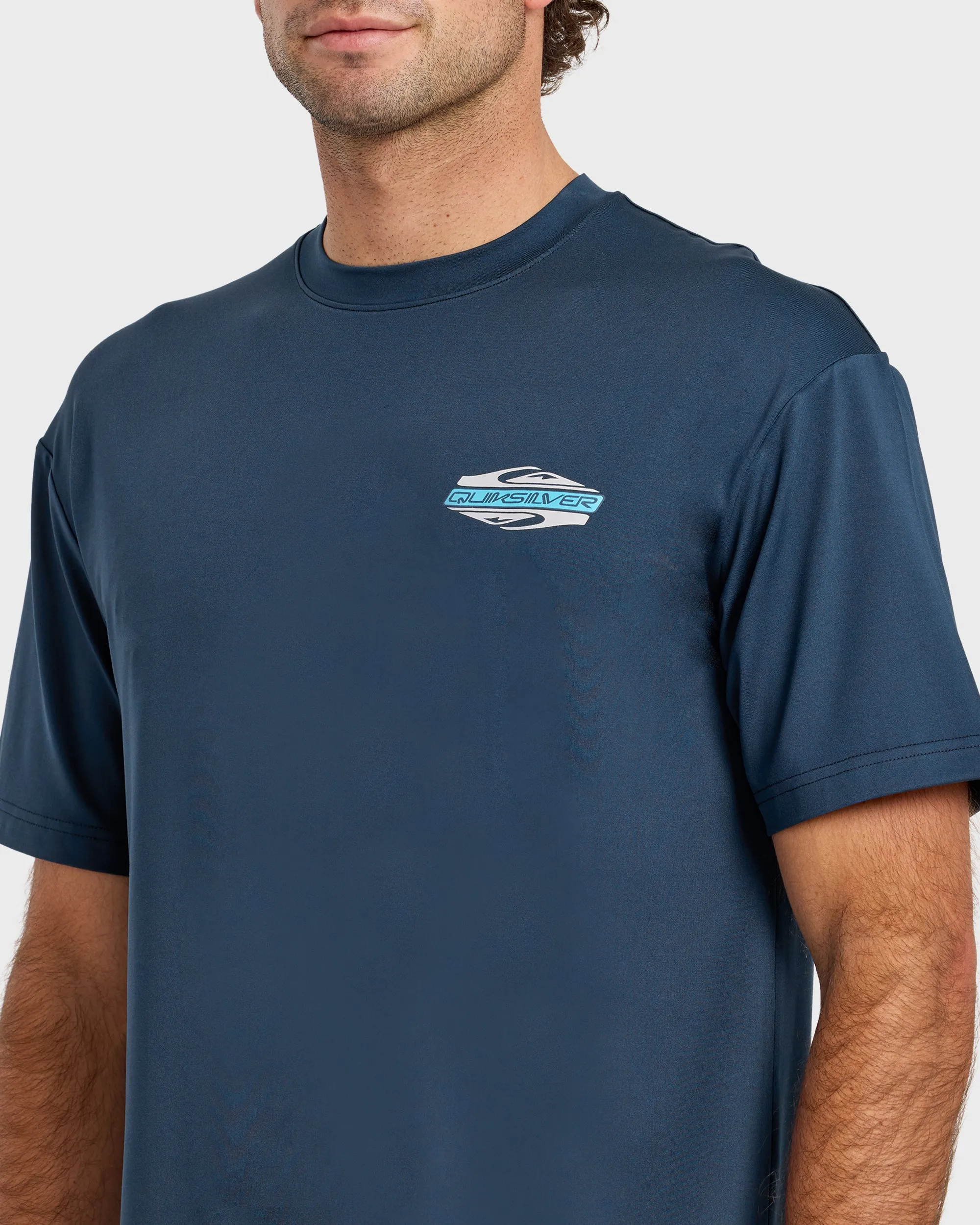 Everyday Graphic UPF 50 Hooded Short Sleeve Surf Shirt - Dark Denim sold by Quiksilver product image thumbnail 5