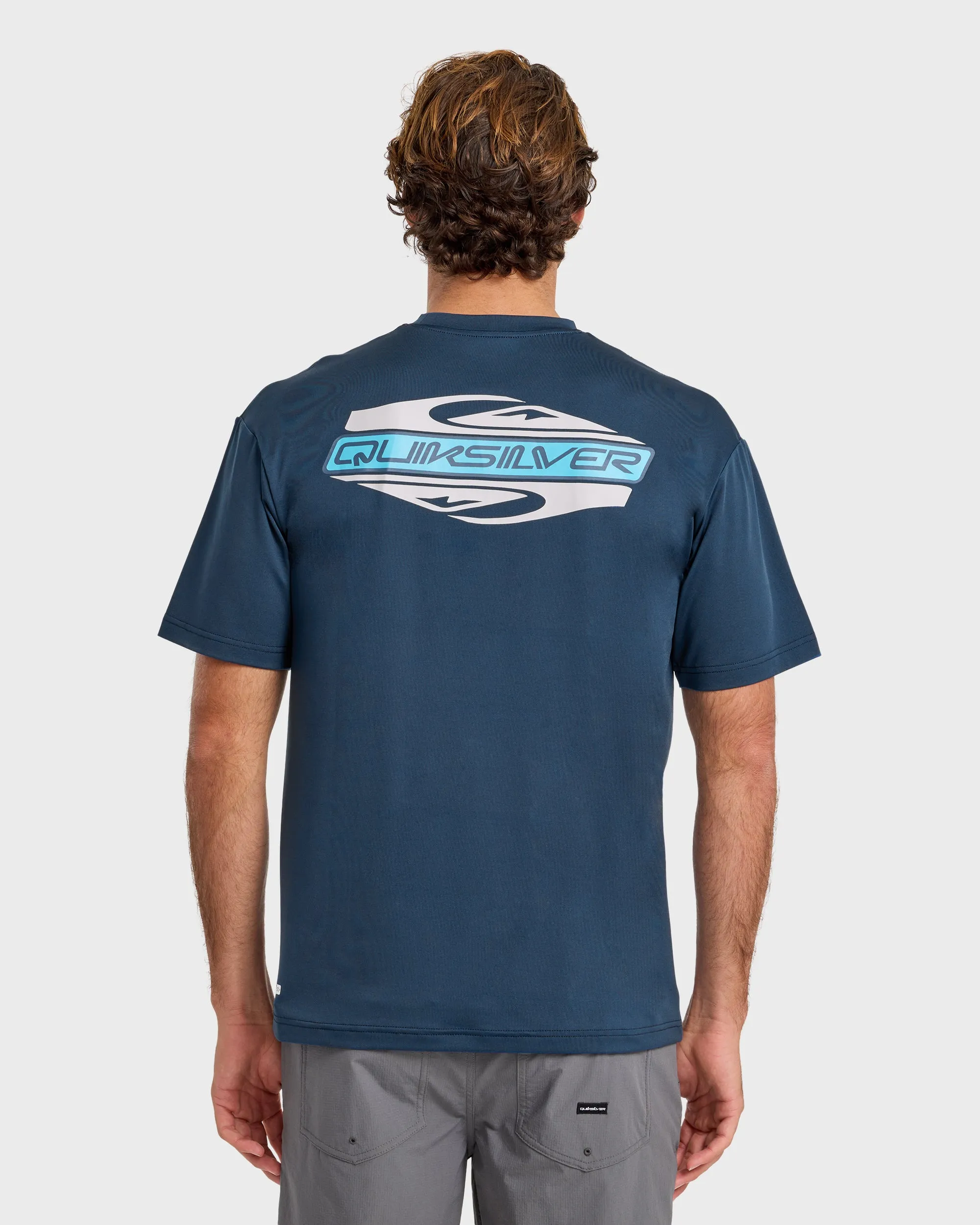 Everyday Graphic UPF 50 Hooded Short Sleeve Surf Shirt - Dark Denim sold by Quiksilver product image thumbnail 2