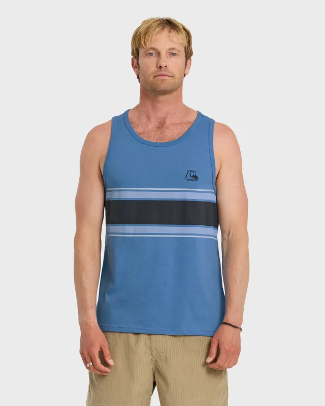 Floater Stripe Tank - Riviera Heather sold by Quiksilver