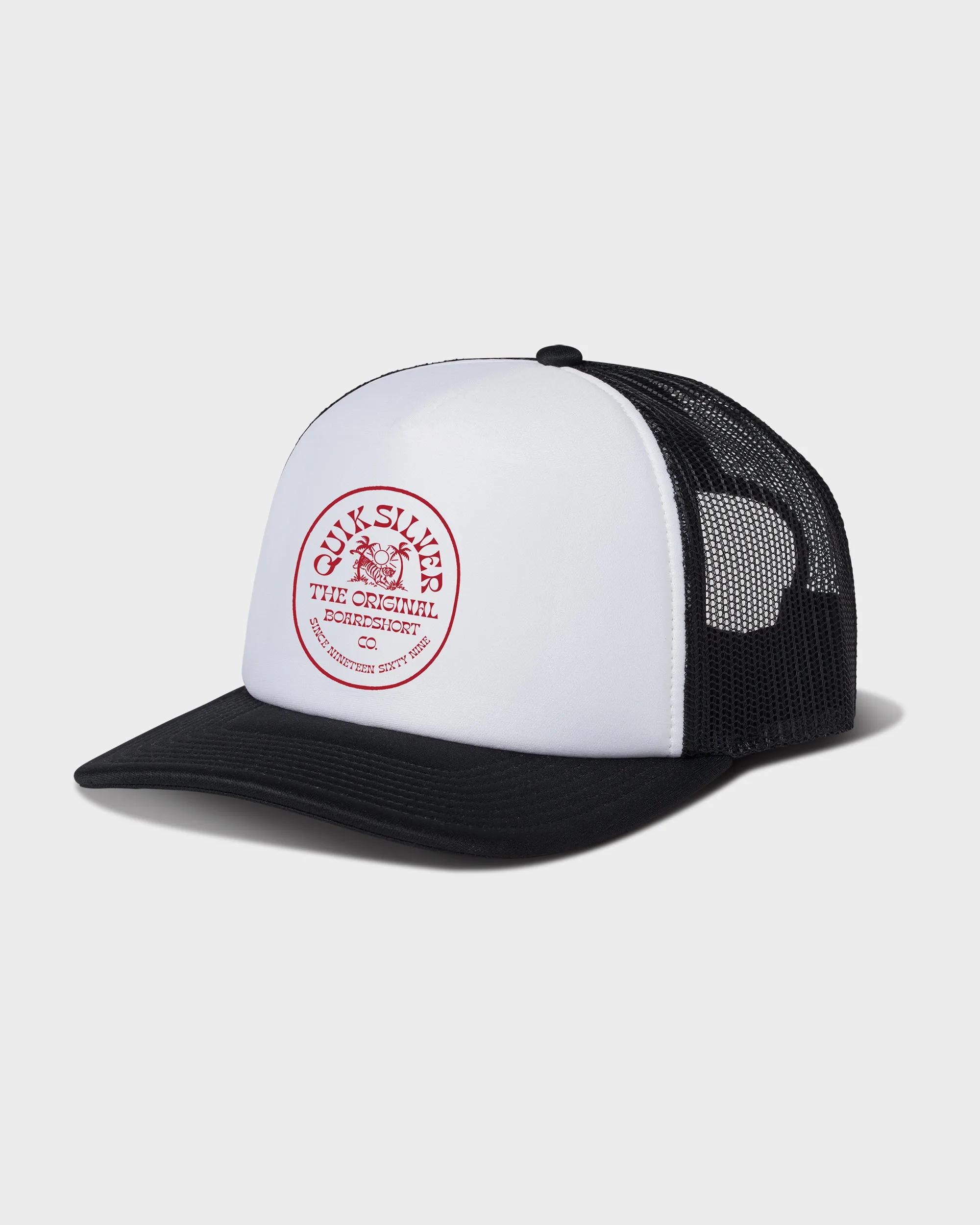 Crest 5-Panel Foam Trucker Hat - White sold by Quiksilver
