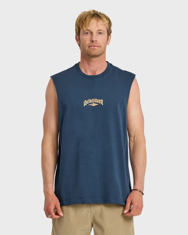 Diamond Arch Oversized Tank - Dark Denim sold by Quiksilver