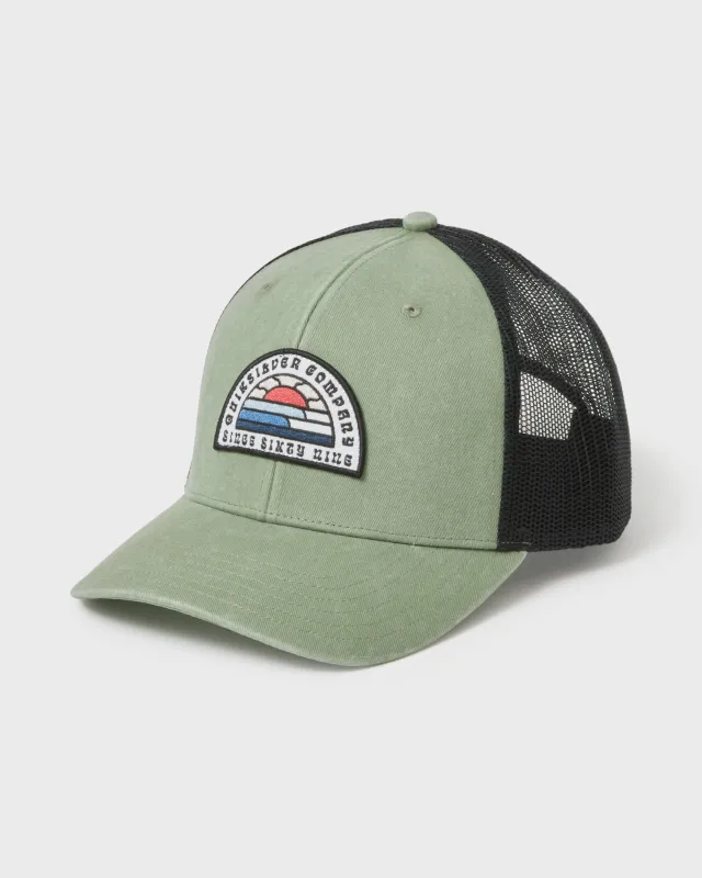 Everest Cotton Twill Trucker Hat - Lily Pad sold by Quiksilver