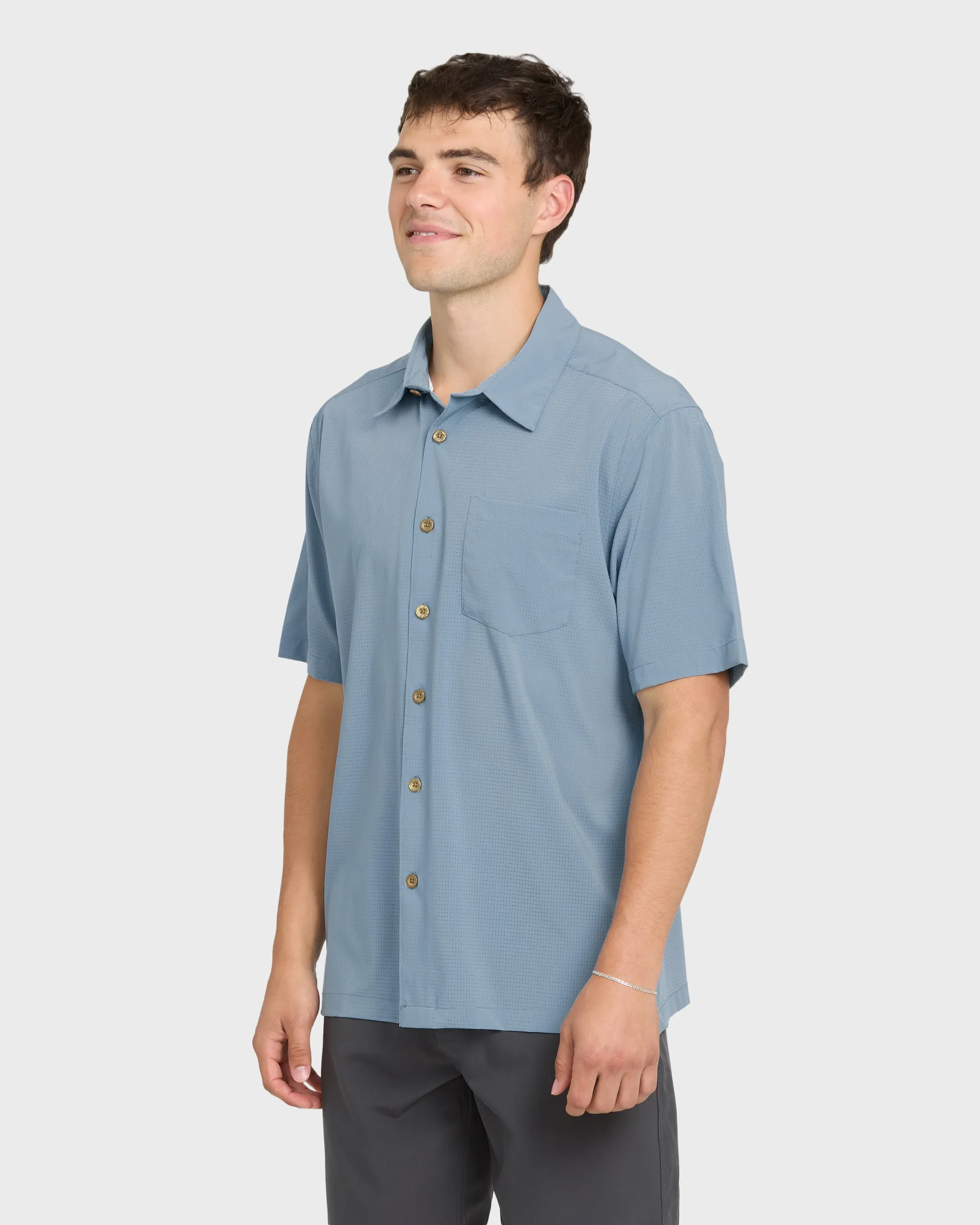 Chaser Short Sleeve Woven Shirt - Blue Shadow sold by Quiksilver product image thumbnail 4