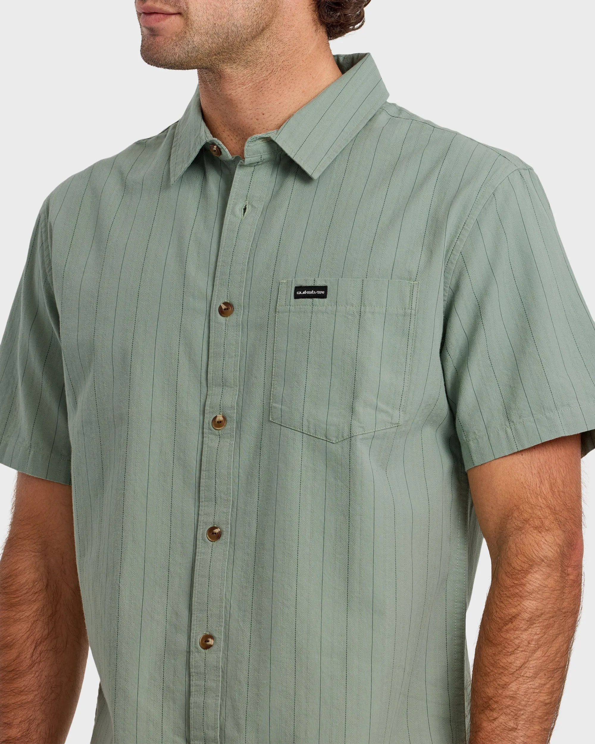 Dobby Stripe Classic Short Sleeve Shirt - Lily Pad sold by Quiksilver product image thumbnail 5