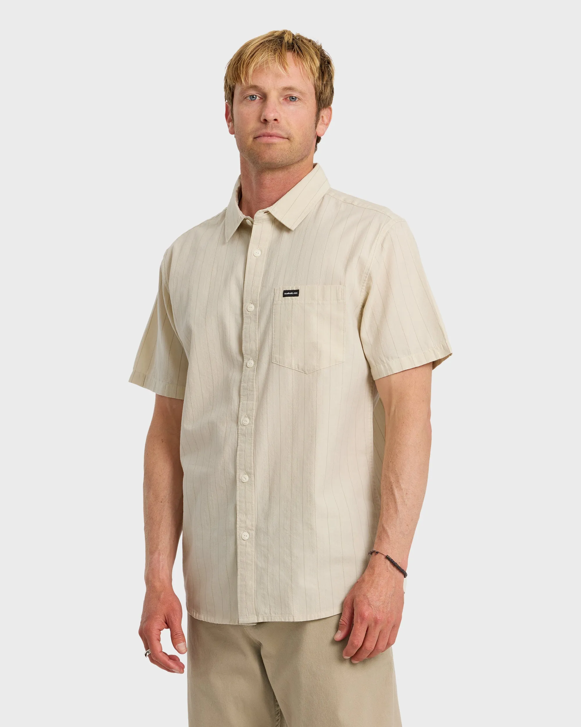 Dobby Stripe Classic Short Sleeve Shirt - Bone White sold by Quiksilver product image thumbnail 4