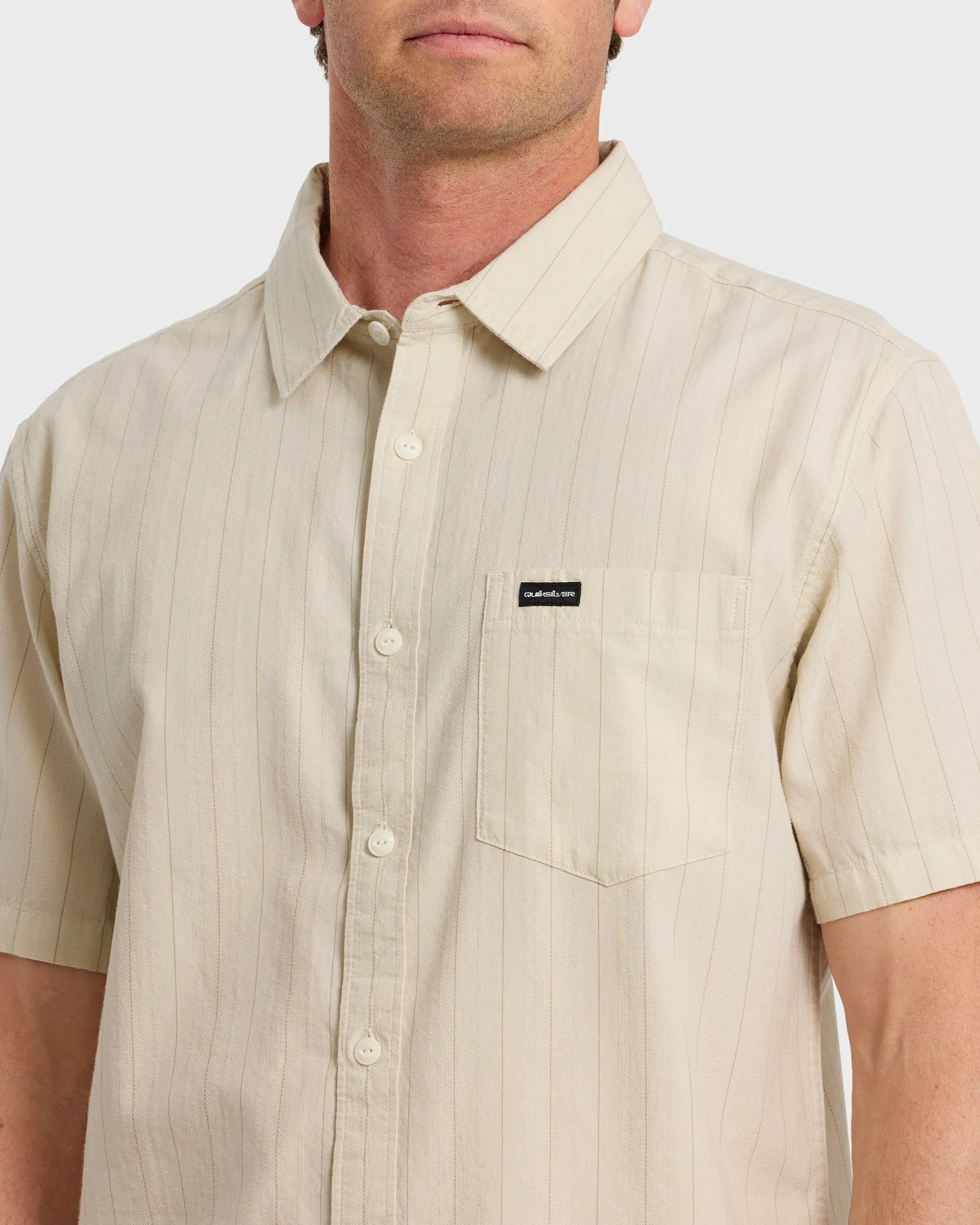 Dobby Stripe Classic Short Sleeve Shirt - Bone White sold by Quiksilver product image thumbnail 5
