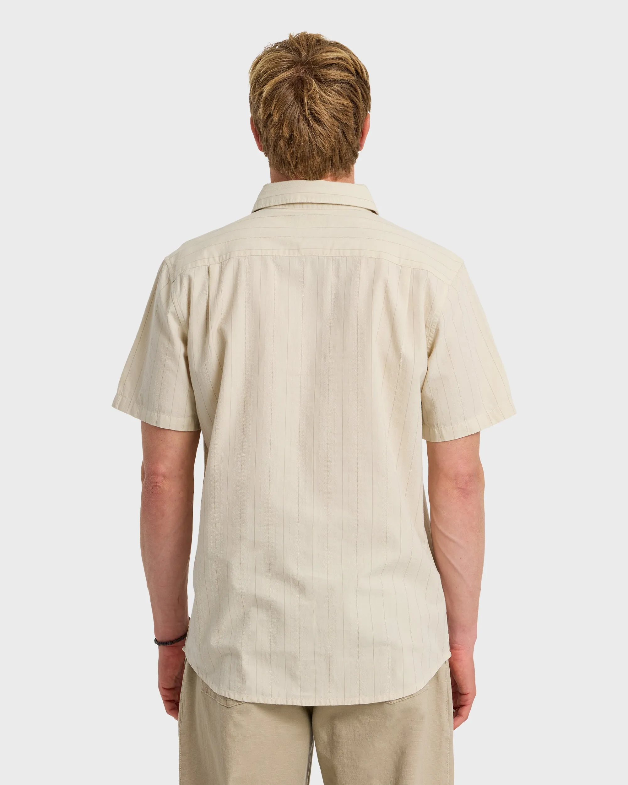 Dobby Stripe Classic Short Sleeve Shirt - Bone White sold by Quiksilver product image thumbnail 2