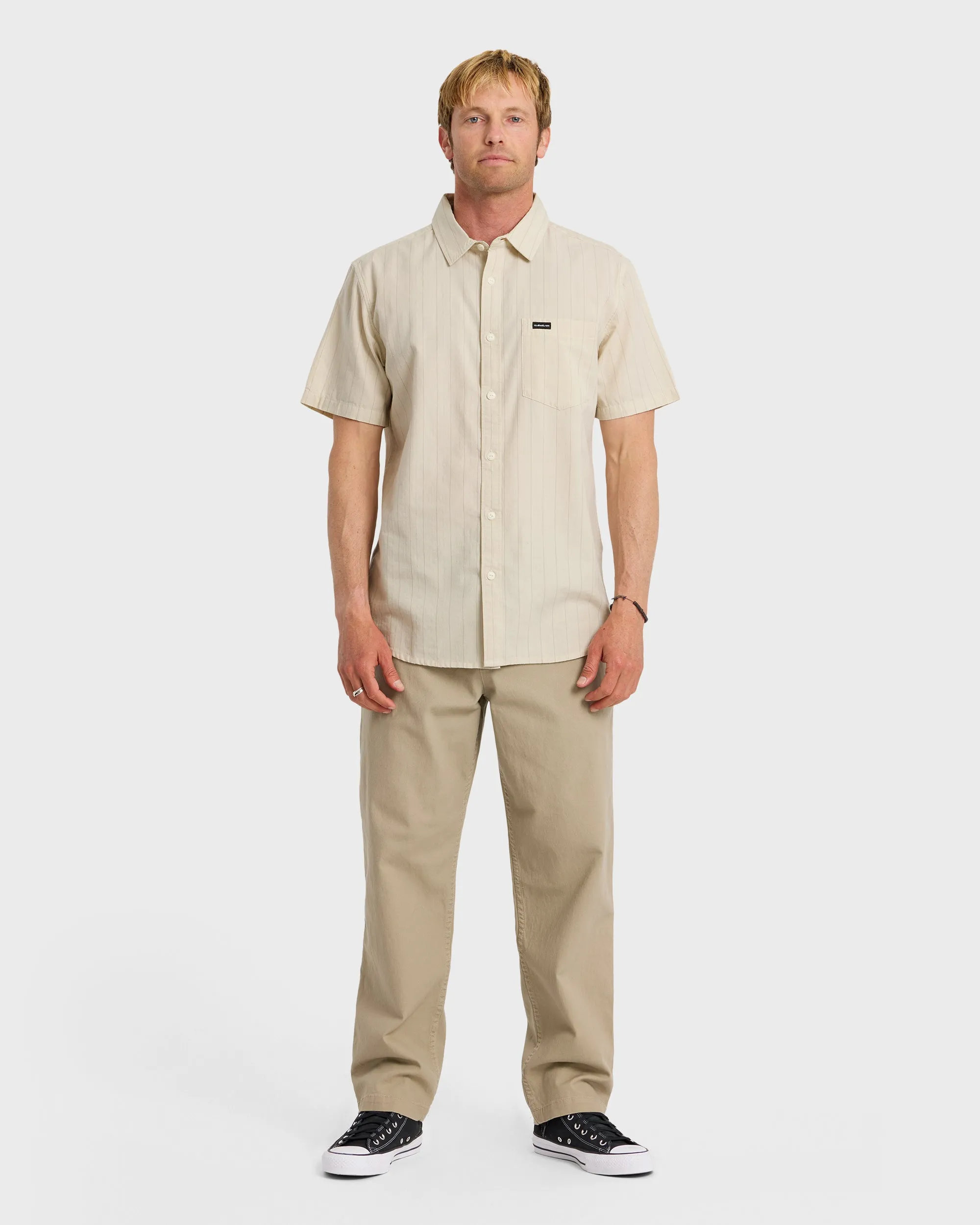 Dobby Stripe Classic Short Sleeve Shirt - Bone White sold by Quiksilver product image thumbnail 3