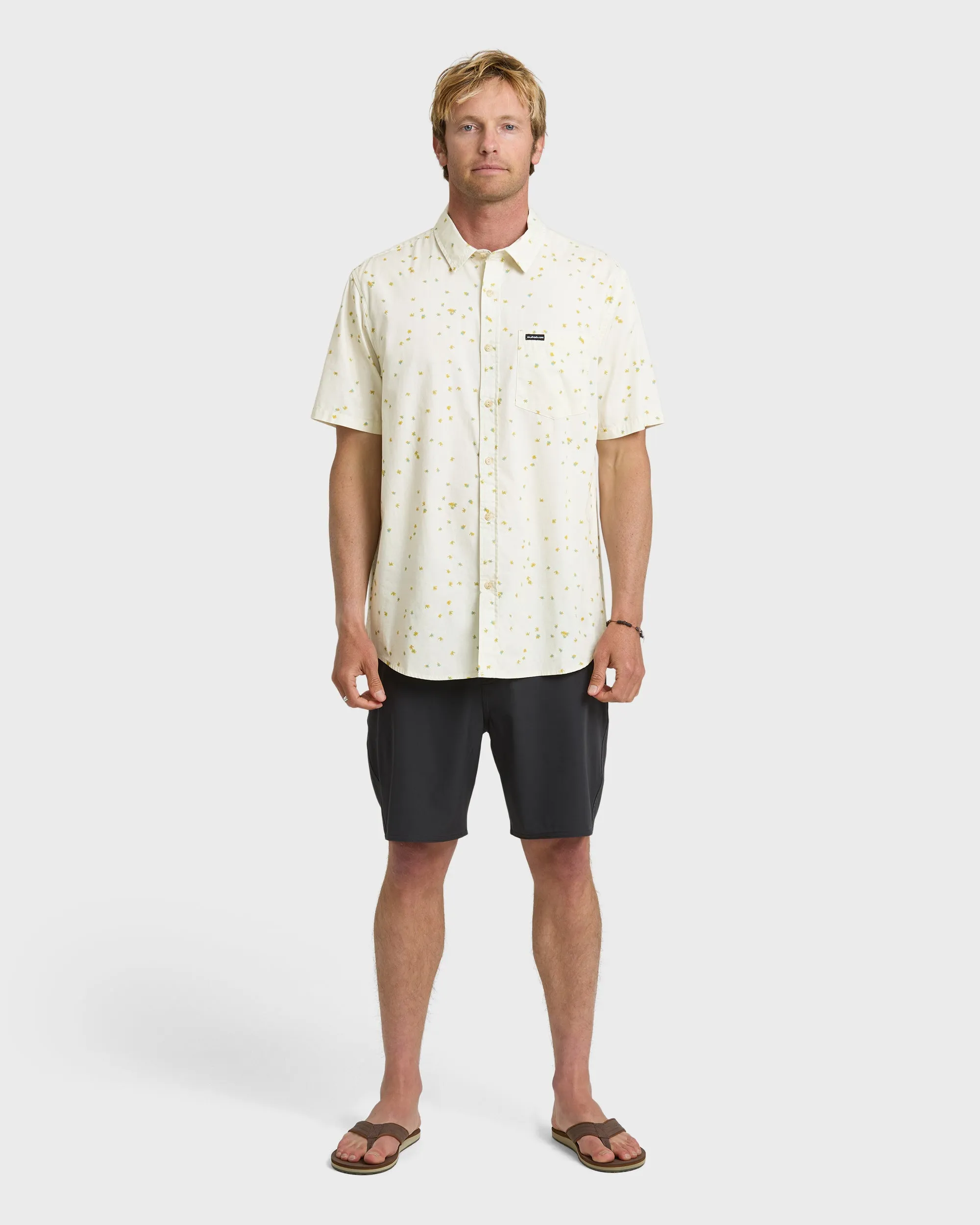 Ditsy Blossom Classic Short Sleeve Shirt - Bone White sold by Quiksilver product image thumbnail 3