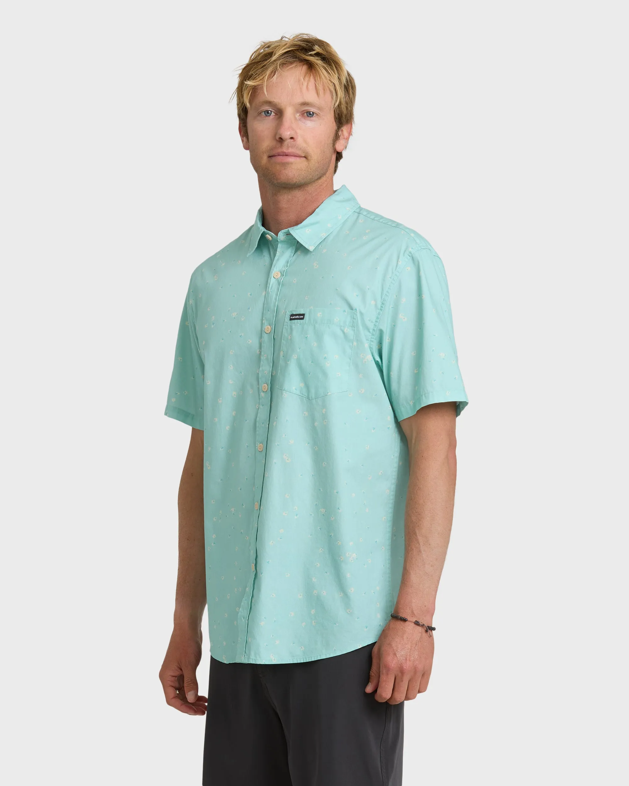 Ditsy Blossom Classic Short Sleeve Shirt - Blue Haze sold by Quiksilver product image thumbnail 4