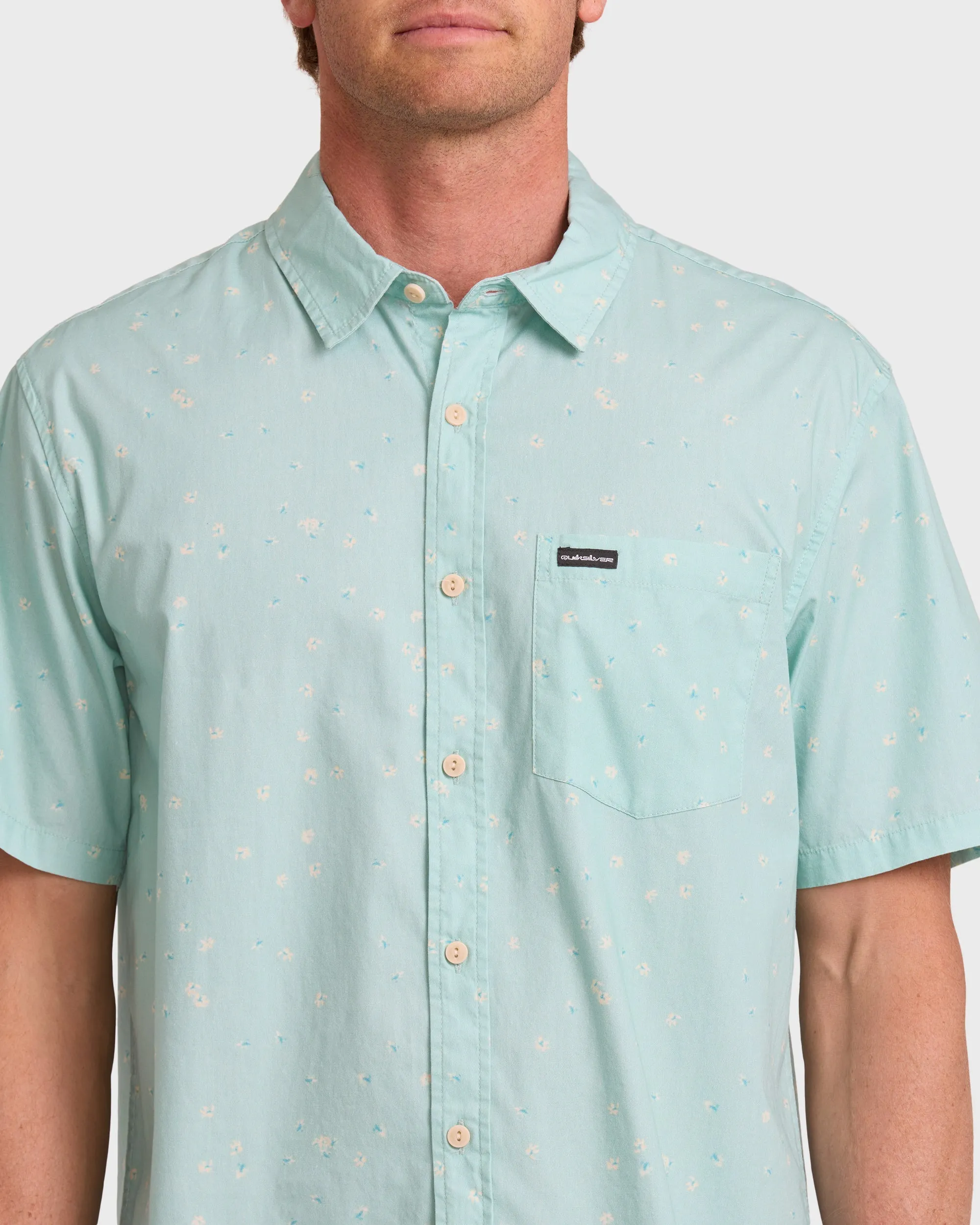 Ditsy Blossom Classic Short Sleeve Shirt - Blue Haze sold by Quiksilver product image thumbnail 5