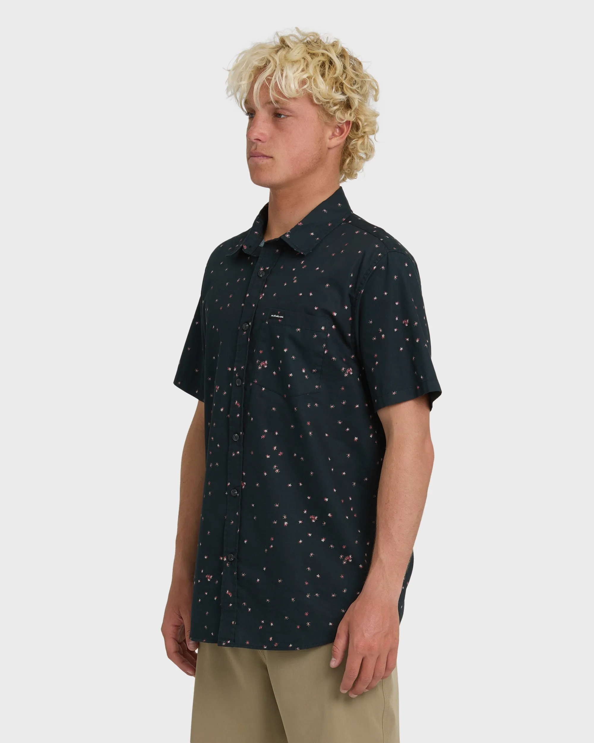Ditsy Blossom Classic Short Sleeve Shirt - Anthracite sold by Quiksilver product image thumbnail 4