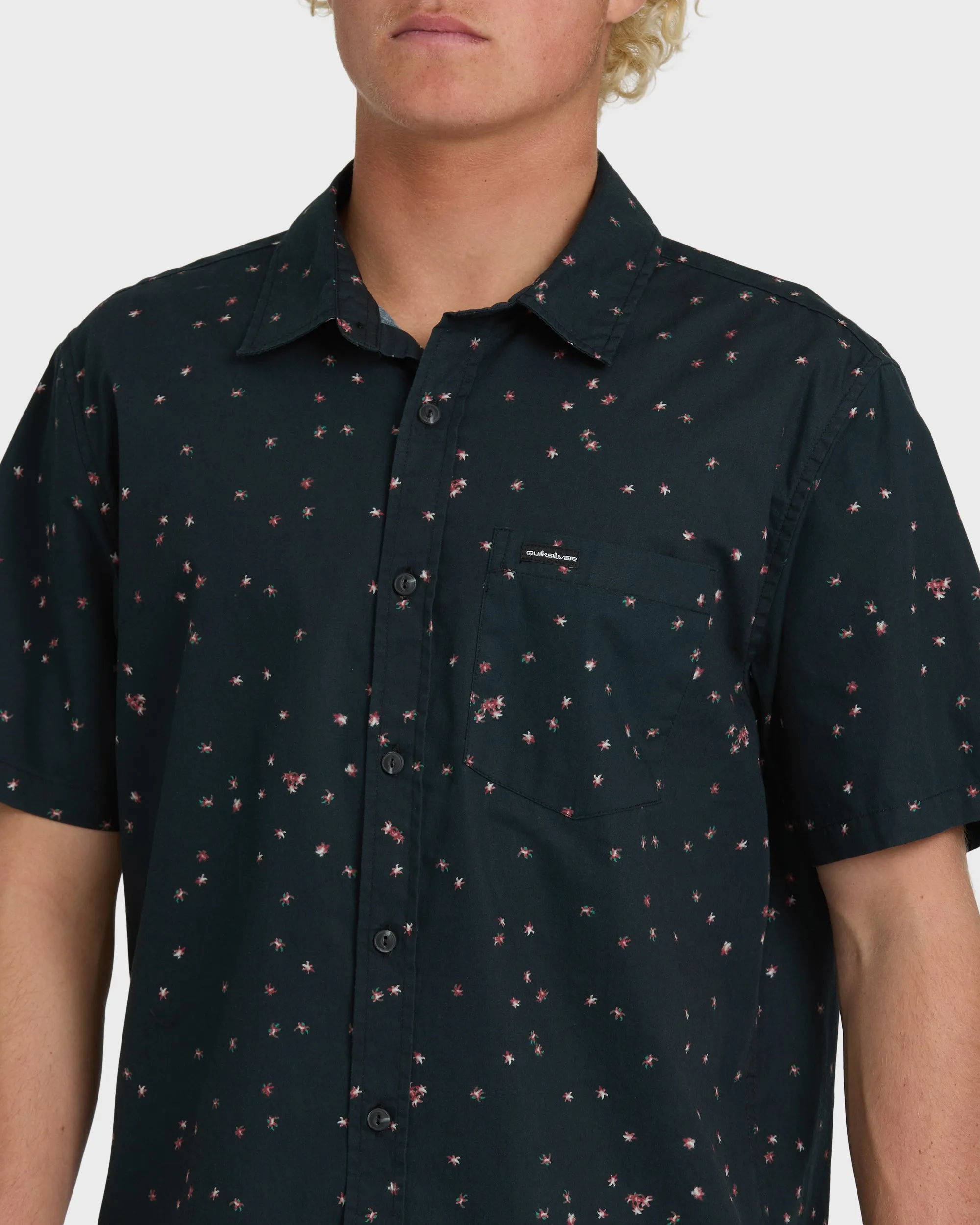 Ditsy Blossom Classic Short Sleeve Shirt - Anthracite sold by Quiksilver product image thumbnail 5