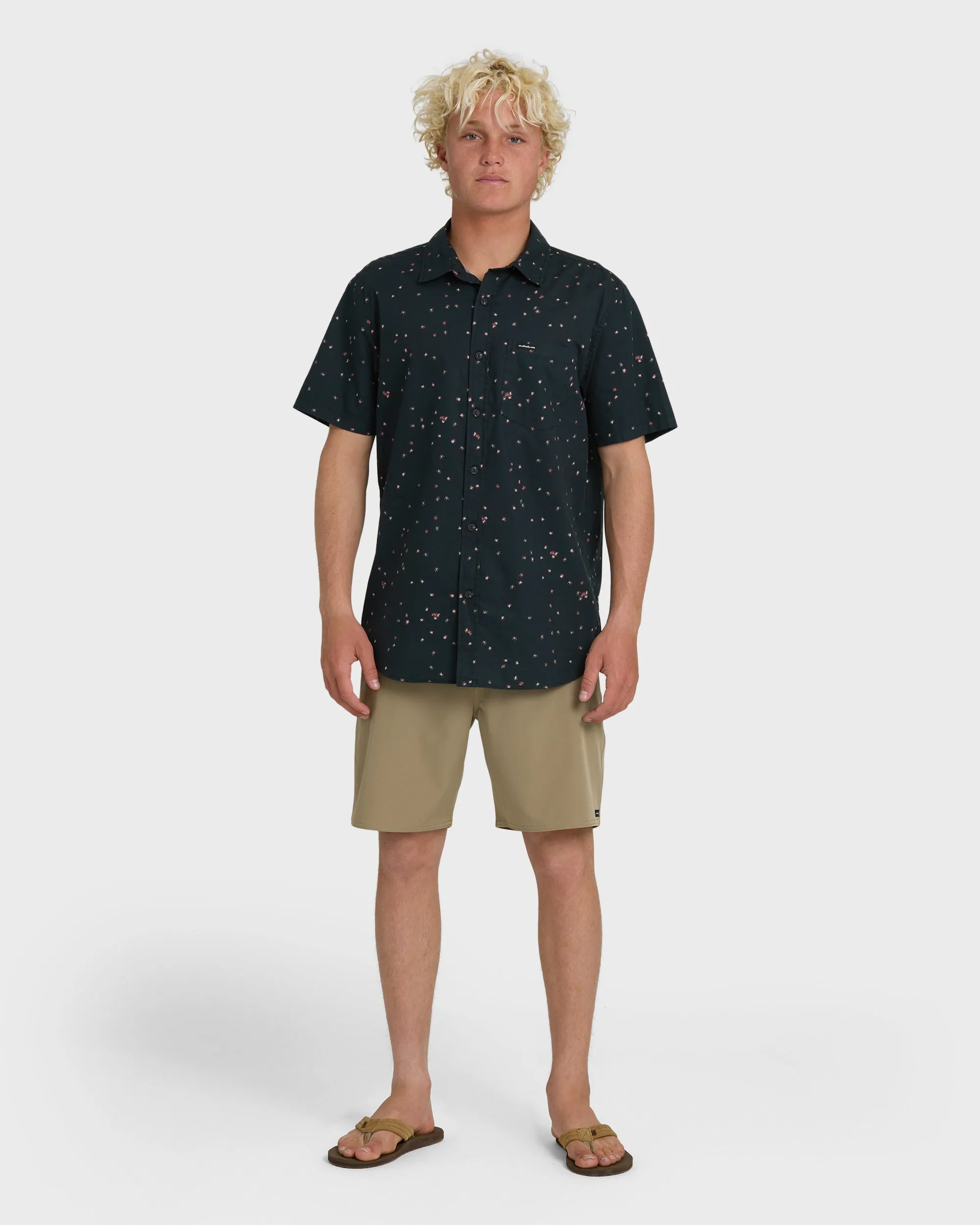 Ditsy Blossom Classic Short Sleeve Shirt - Anthracite sold by Quiksilver product image thumbnail 3