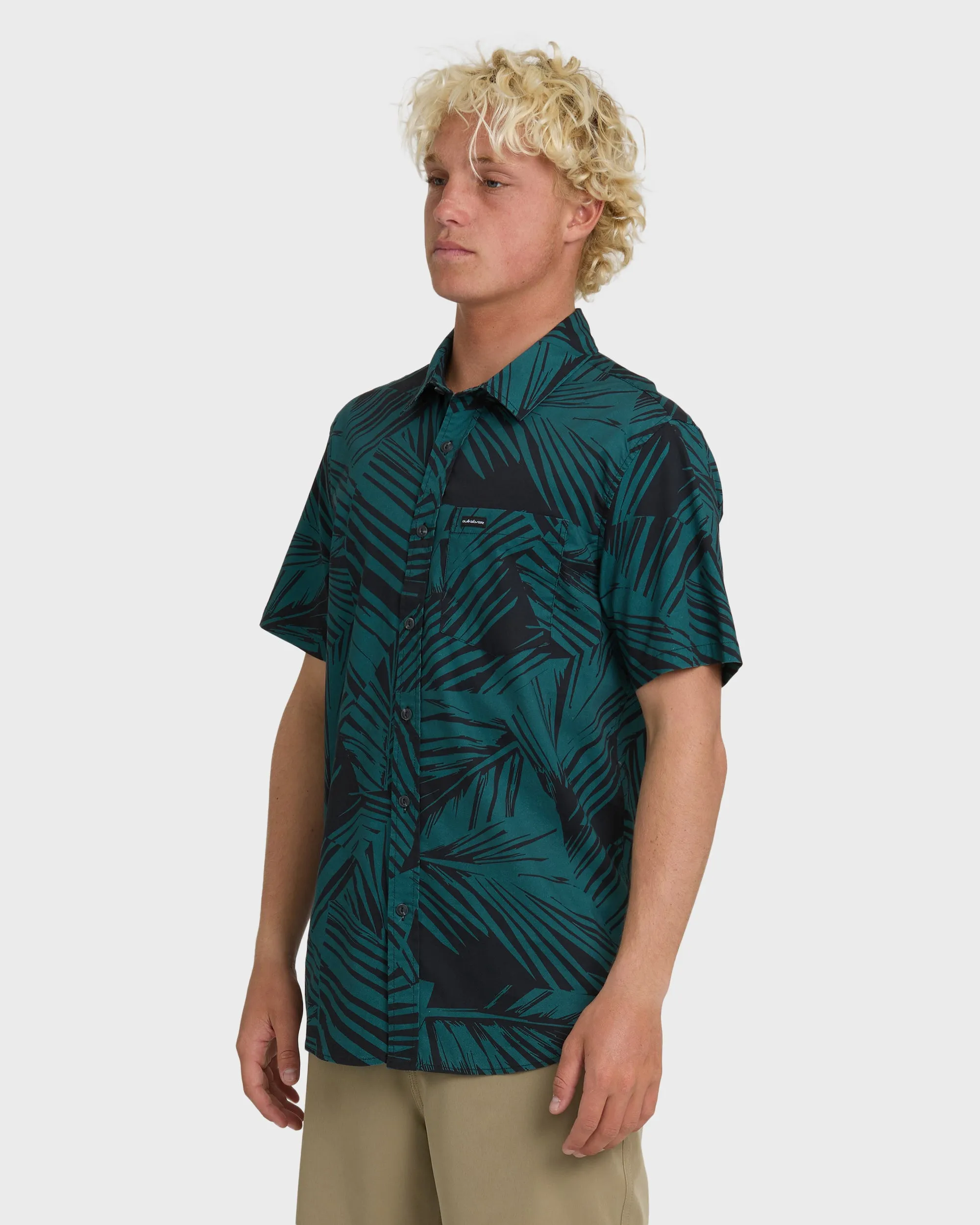 Aruba Palm Classic Stretch Short Sleeve Shirt - Mediterranea sold by Quiksilver product image thumbnail 4