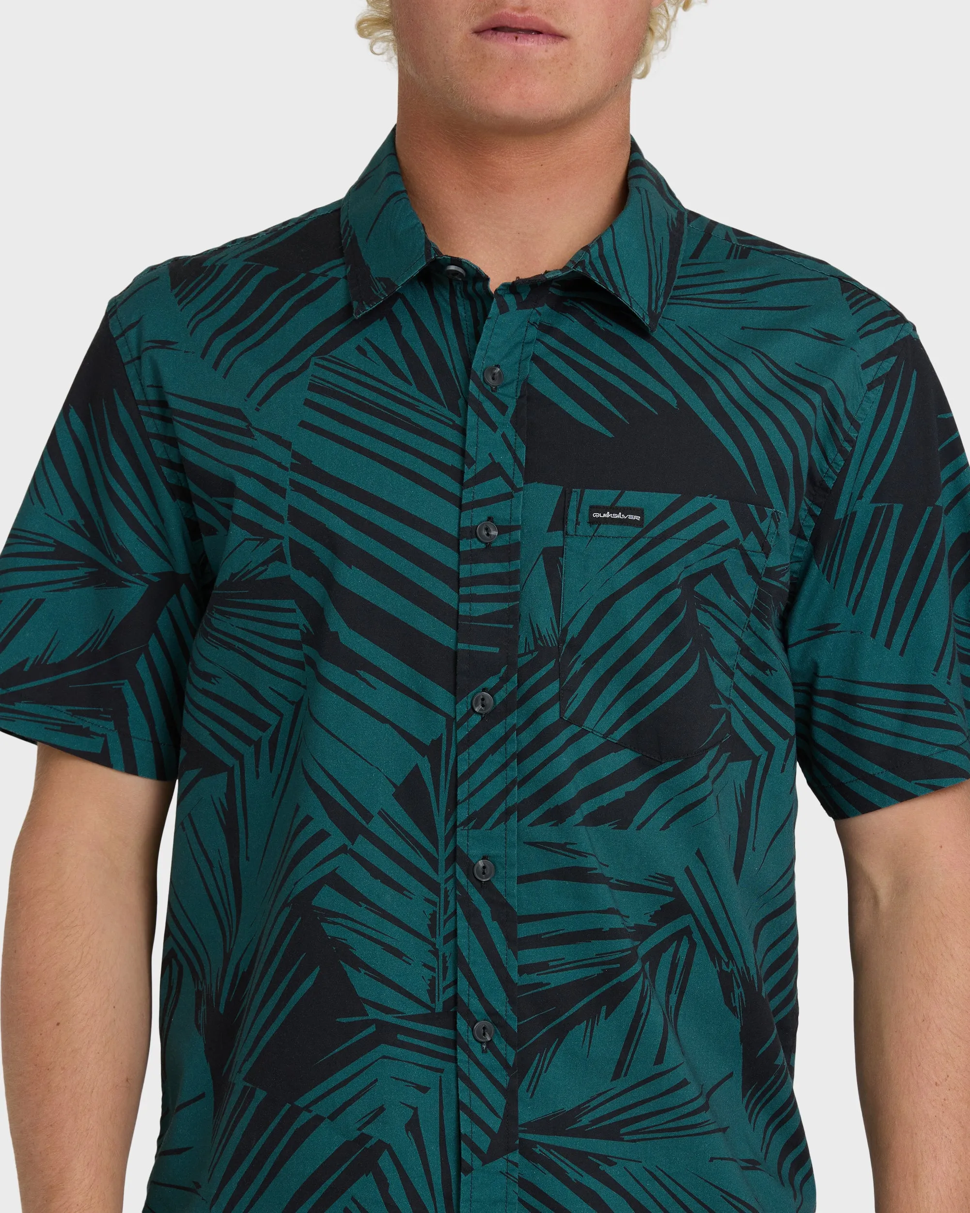 Aruba Palm Classic Stretch Short Sleeve Shirt - Mediterranea sold by Quiksilver product image thumbnail 5