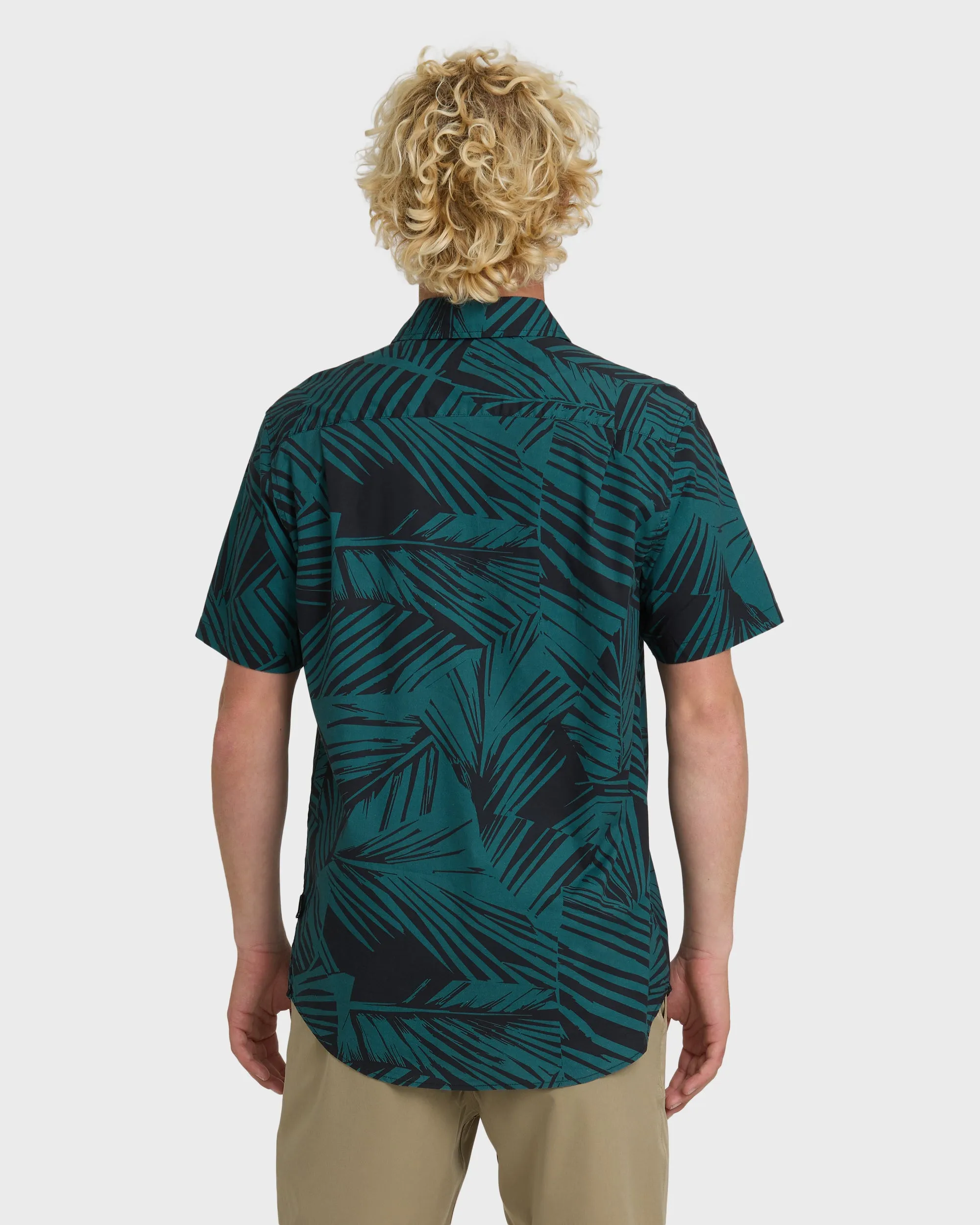 Aruba Palm Classic Stretch Short Sleeve Shirt - Mediterranea sold by Quiksilver product image thumbnail 2