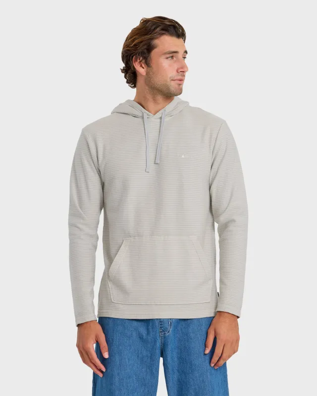 Alamitos Jacquard Stripe Pullover Hoodie - Micro Chip sold by Quiksilver