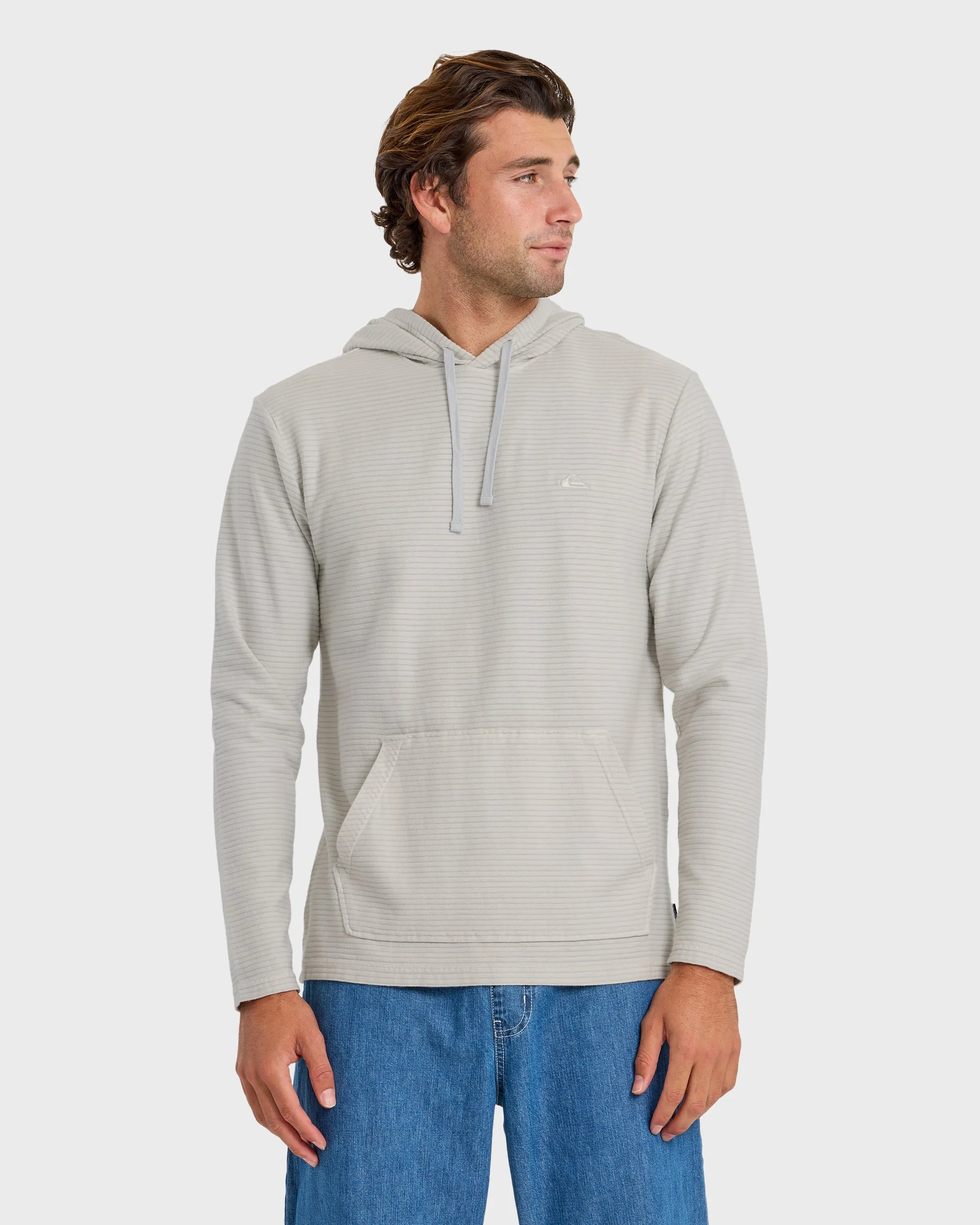 Alamitos Jacquard Stripe Pullover Hoodie - Micro Chip sold by Quiksilver