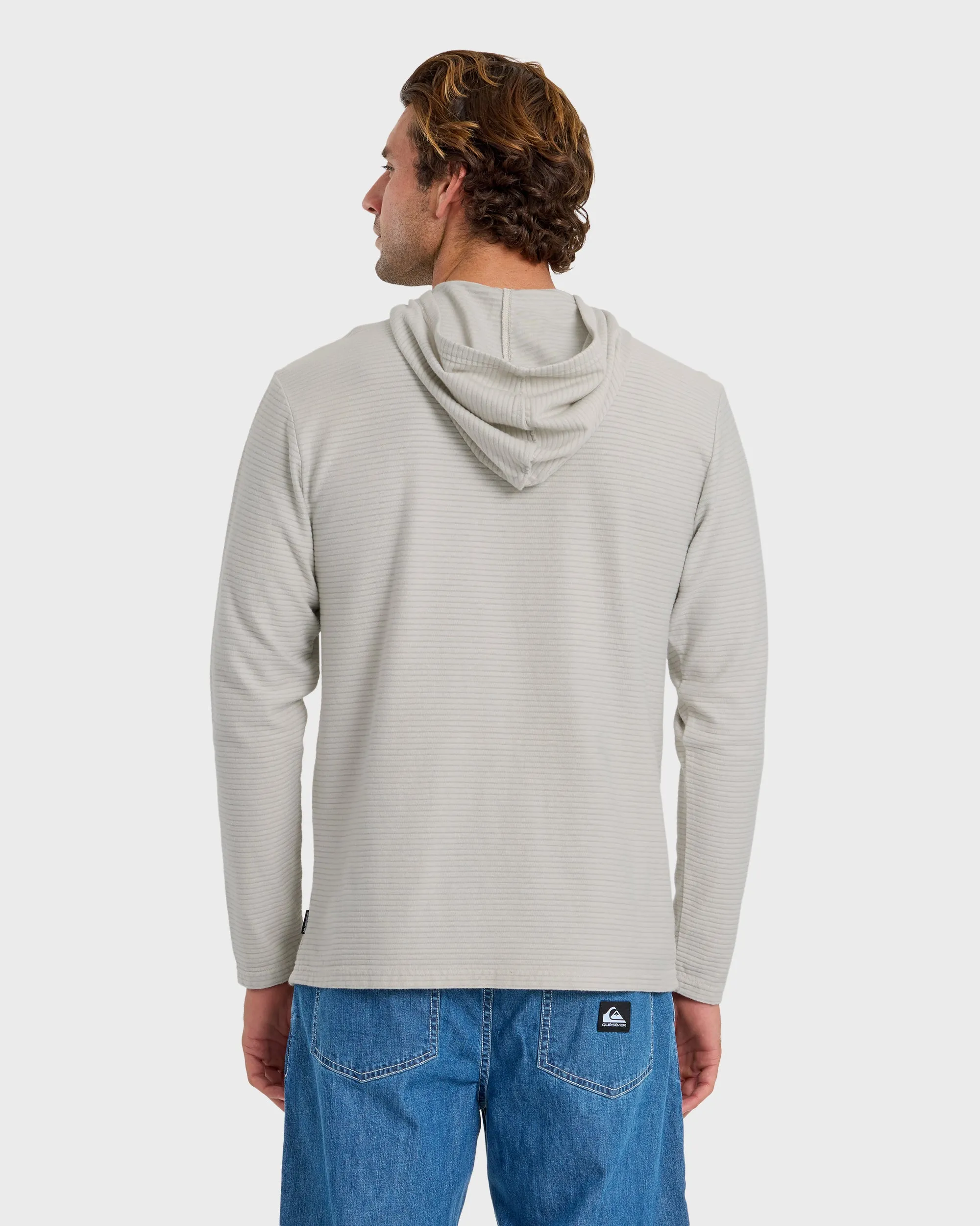 Alamitos Jacquard Stripe Pullover Hoodie - Micro Chip sold by Quiksilver product image thumbnail 2