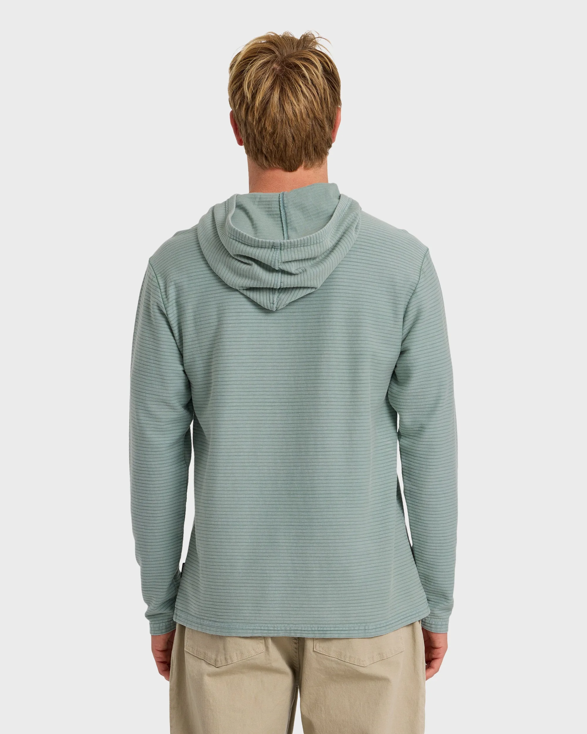 Alamitos Jacquard Stripe Pullover Hoodie - Lily Pad sold by Quiksilver product image thumbnail 2